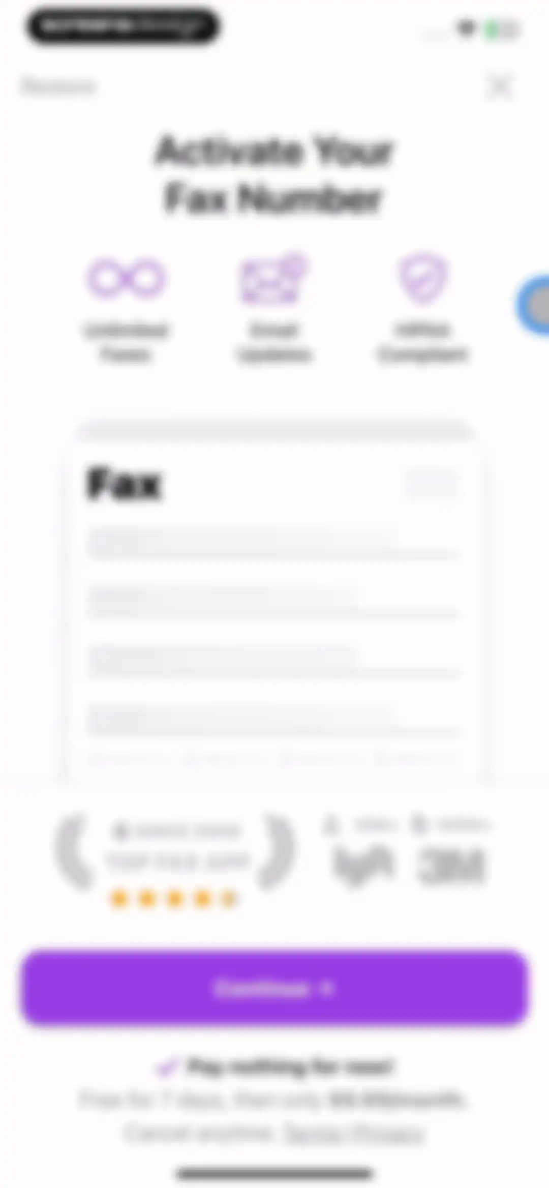 iFax App Send Fax From iPhone screen 4