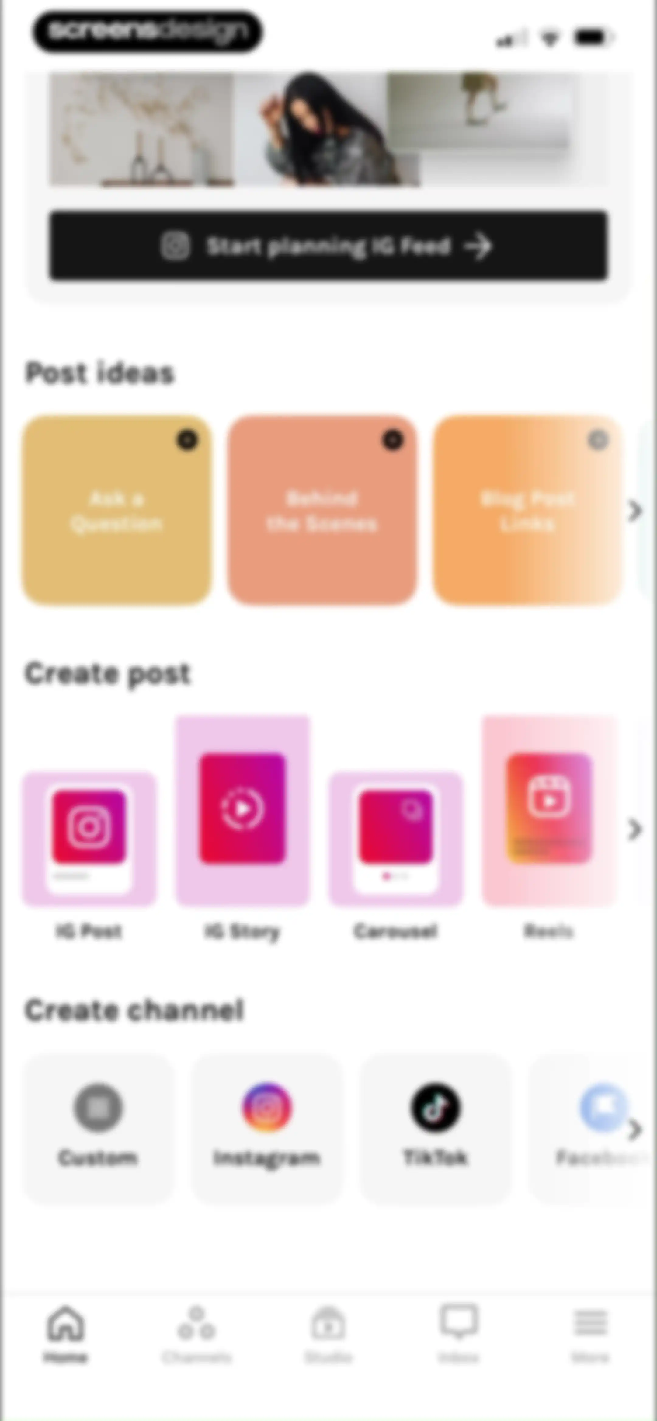 UNUM — Layout & Feed Preview screen 124