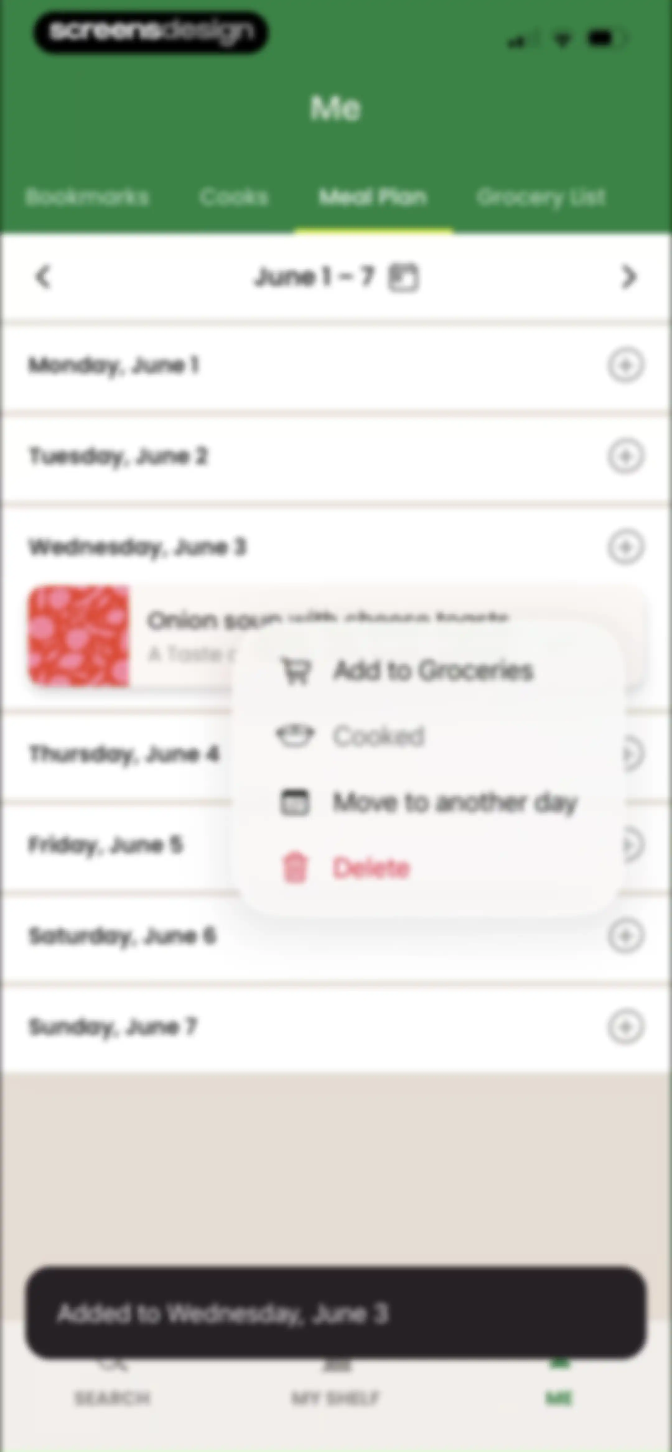 CookShelf: Search Cookbooks screen 101