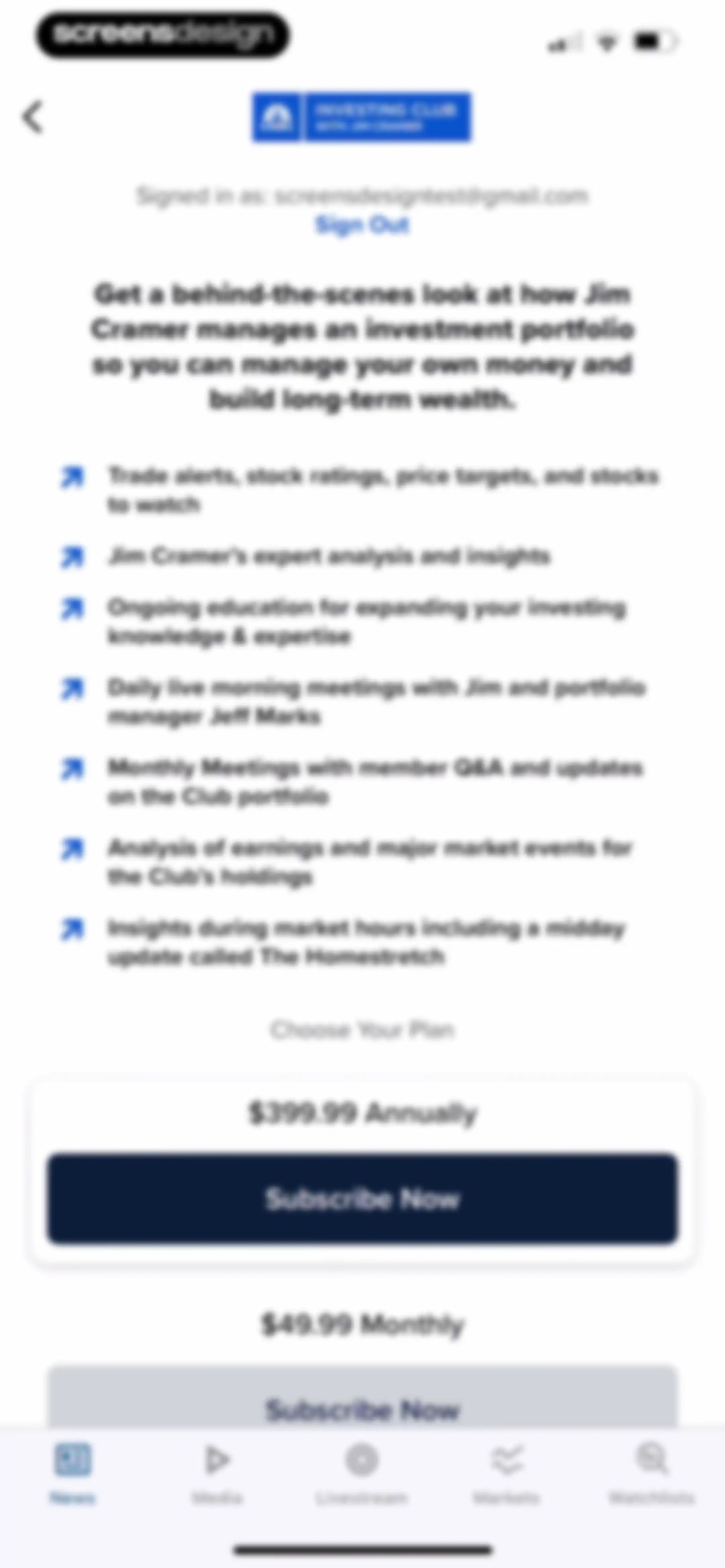 CNBC: Stock Market & Business screen 30