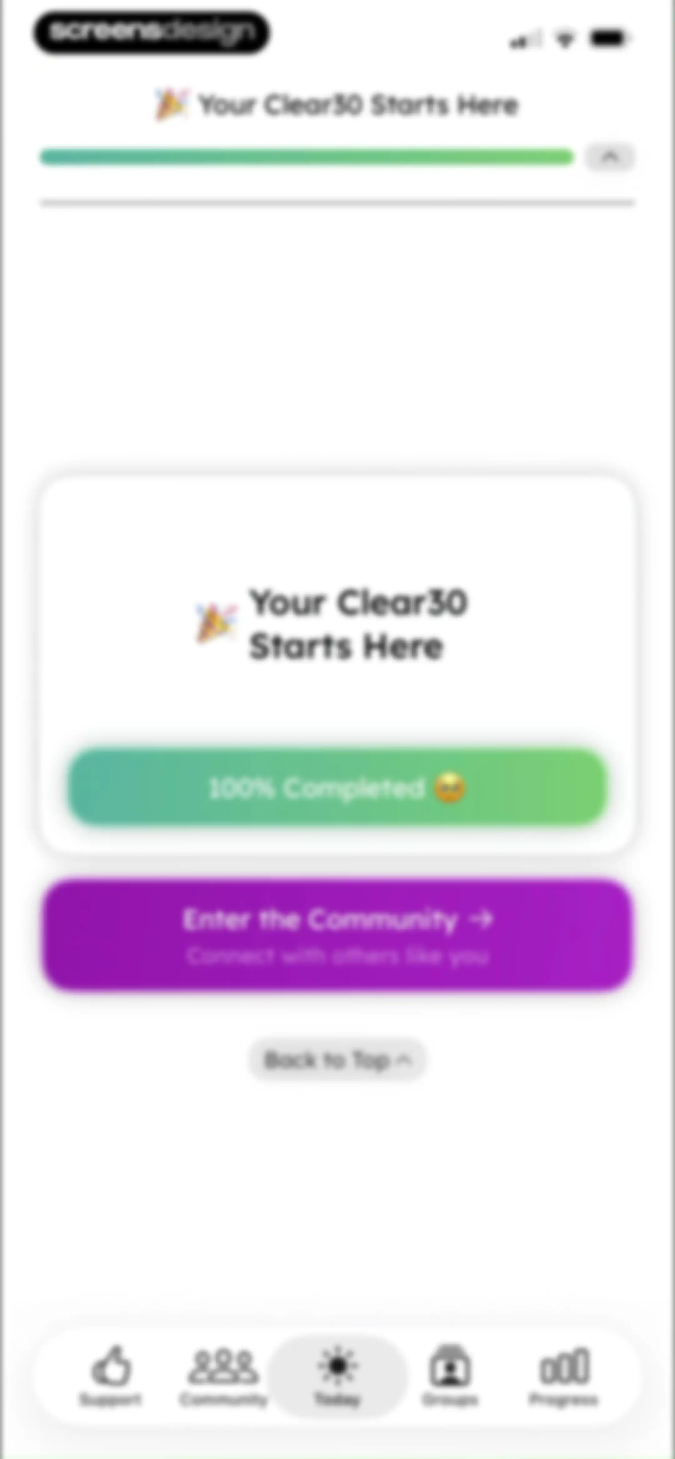 Clear30: Reset From Weed screen 207