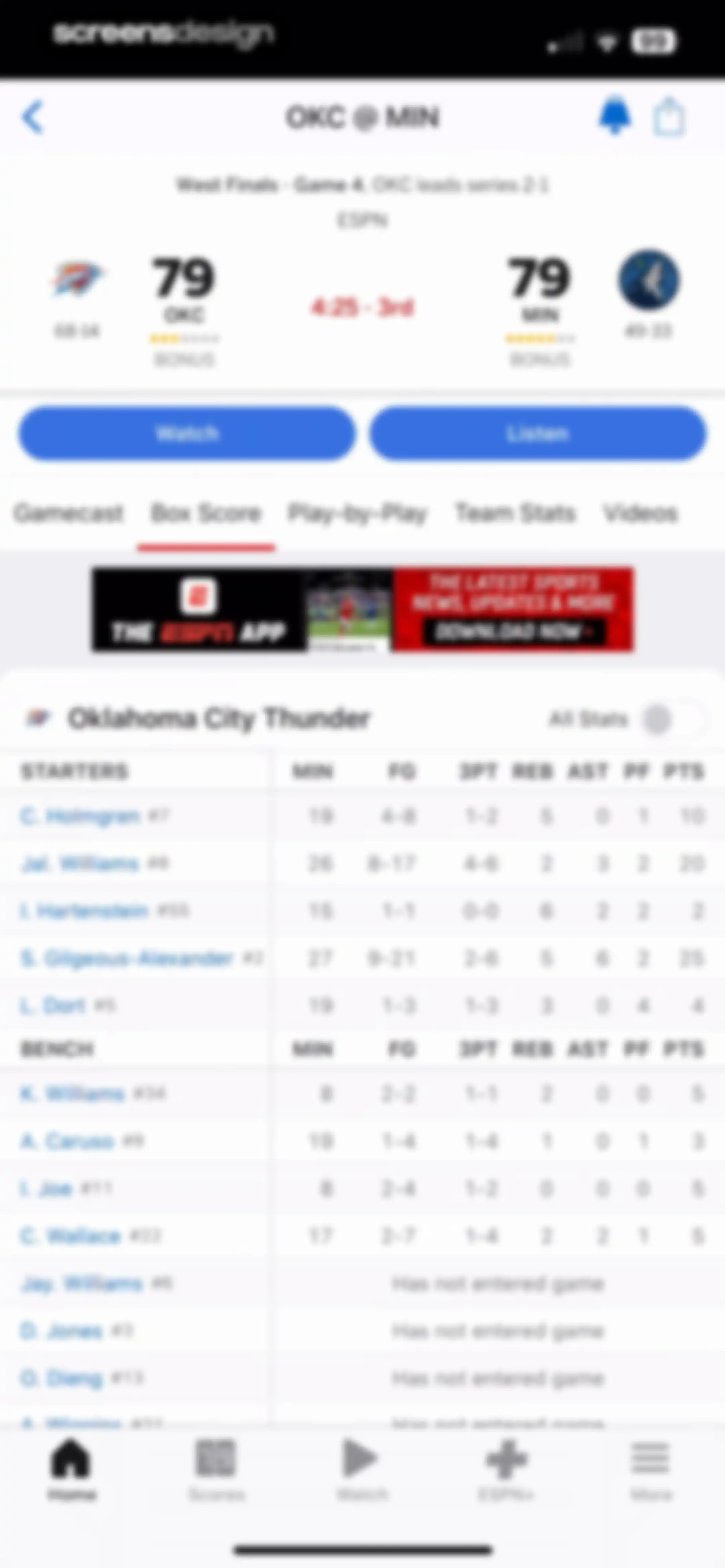 ESPN: Live Sports & Scores screen 53
