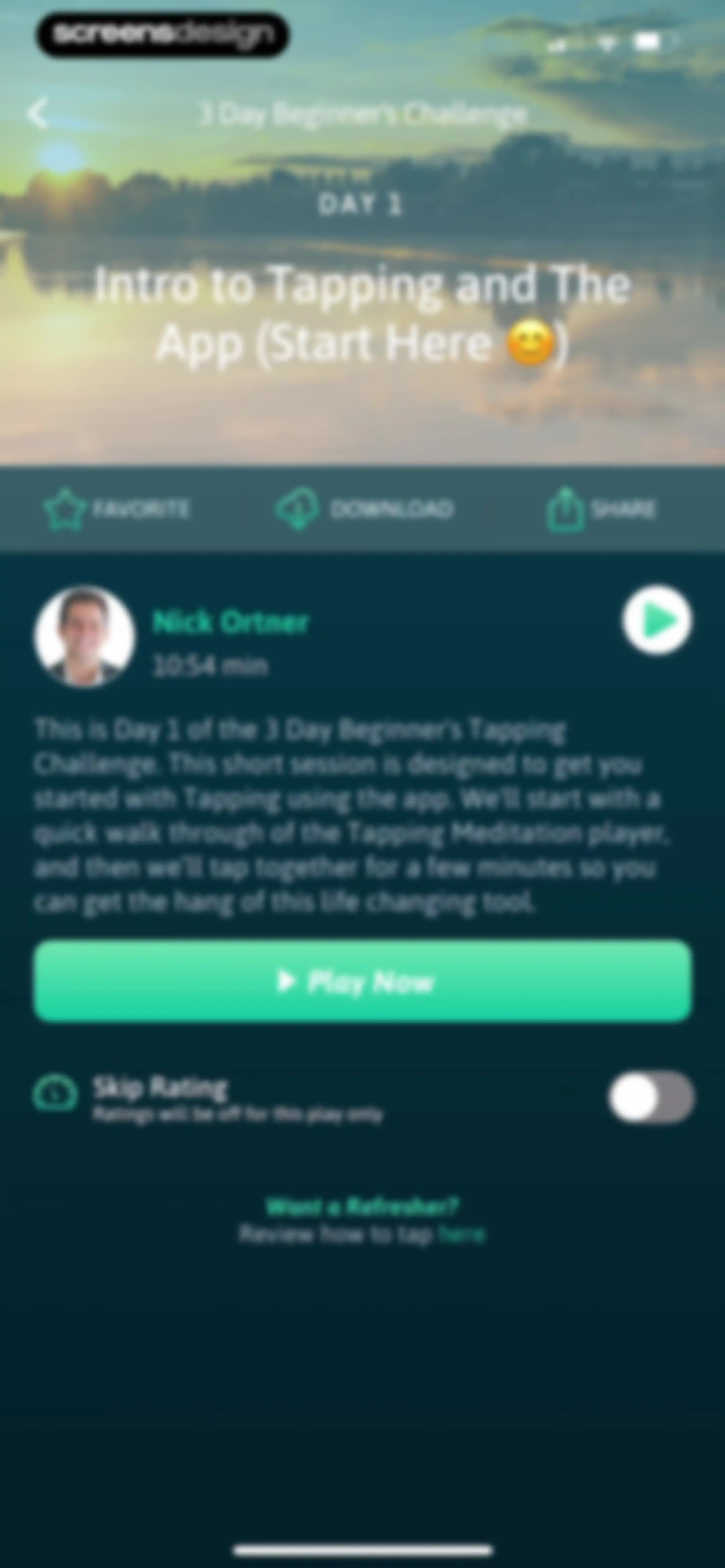 The Tapping Solution screen 80