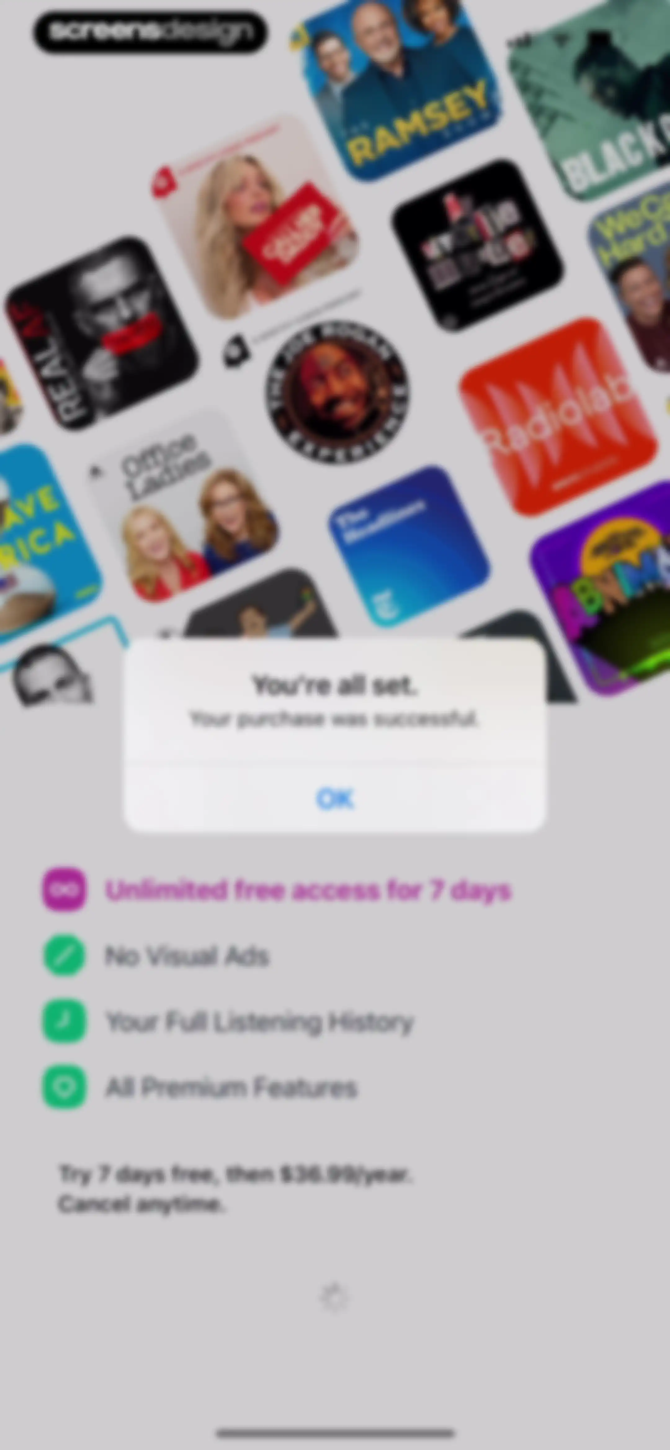 Podcast App screen 5