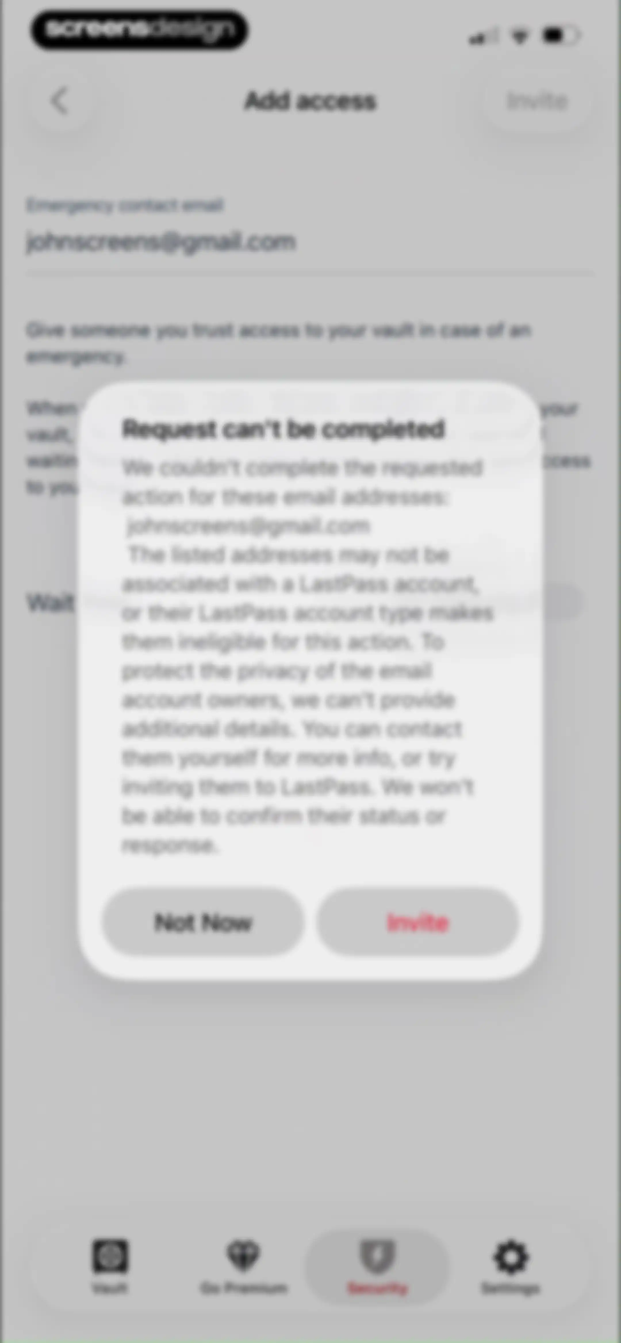 LastPass Password Manager screen 68
