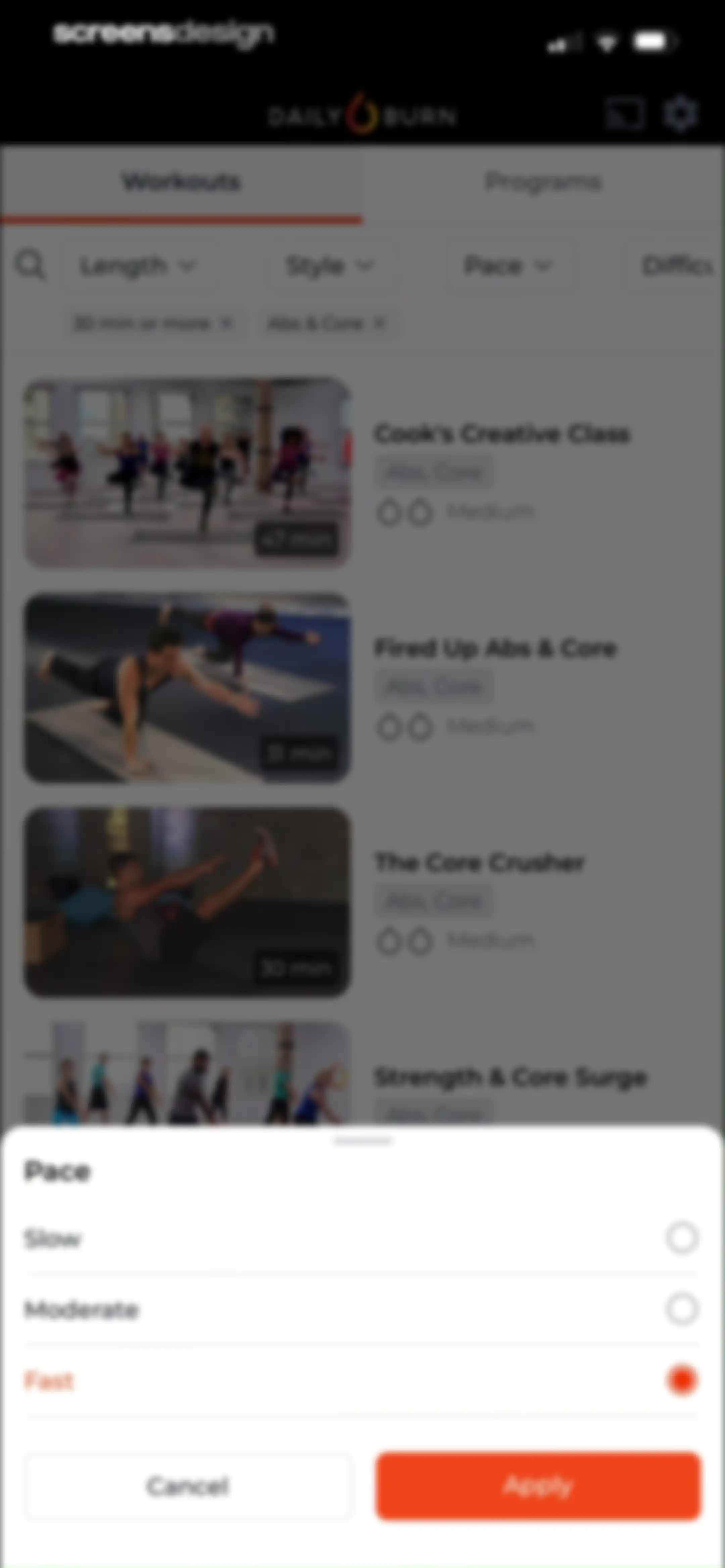Daily Burn: Home Workouts screen 66