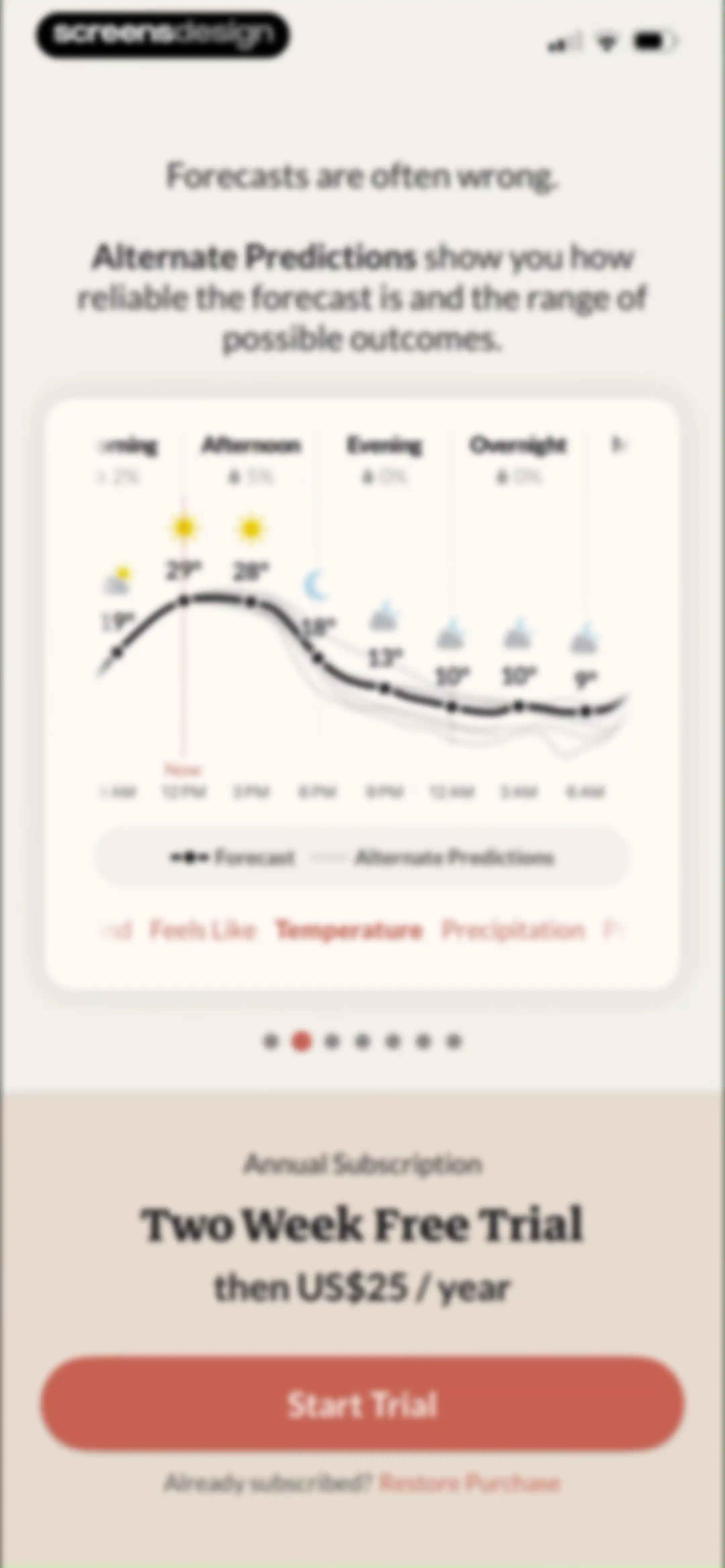 Acme Weather screen 2