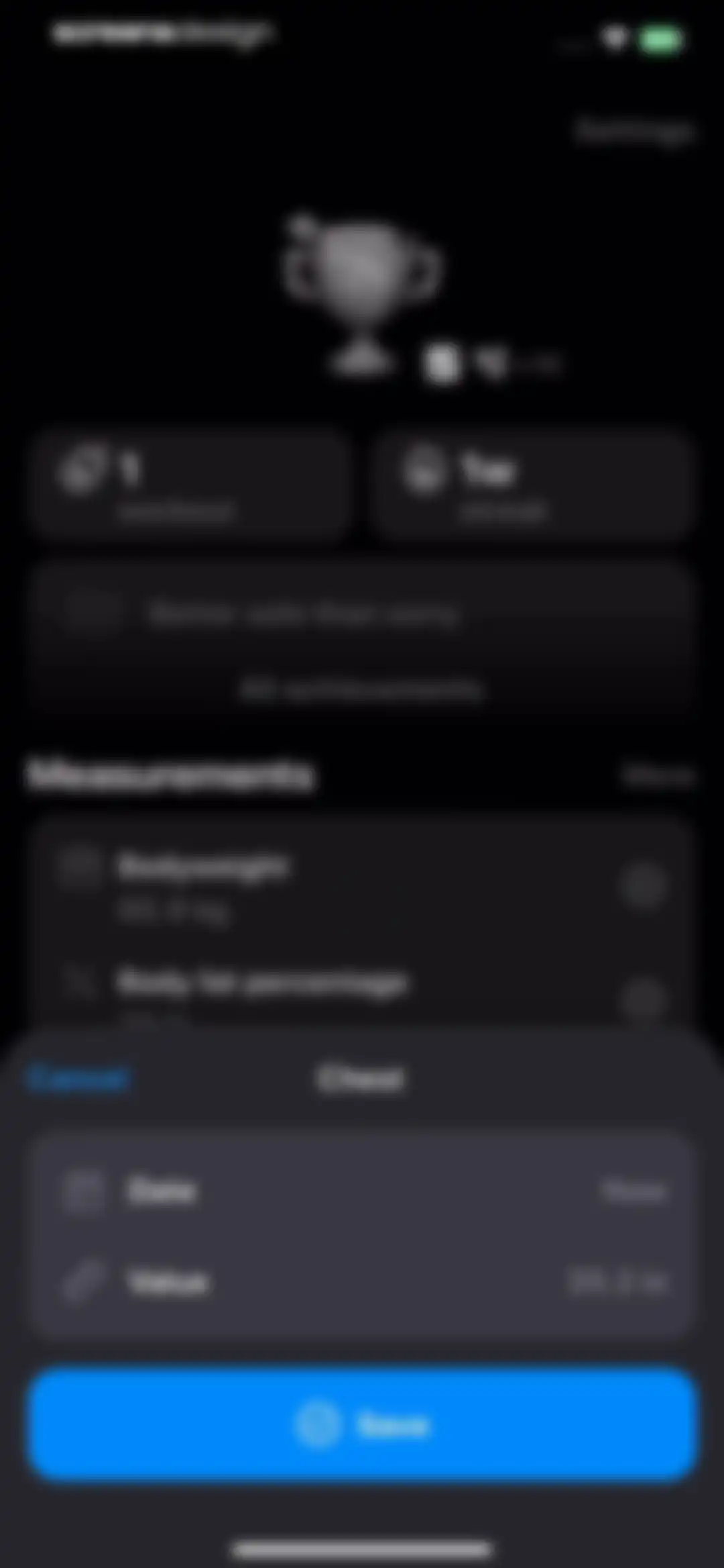 Gym Workout Alpha Progression screen 89