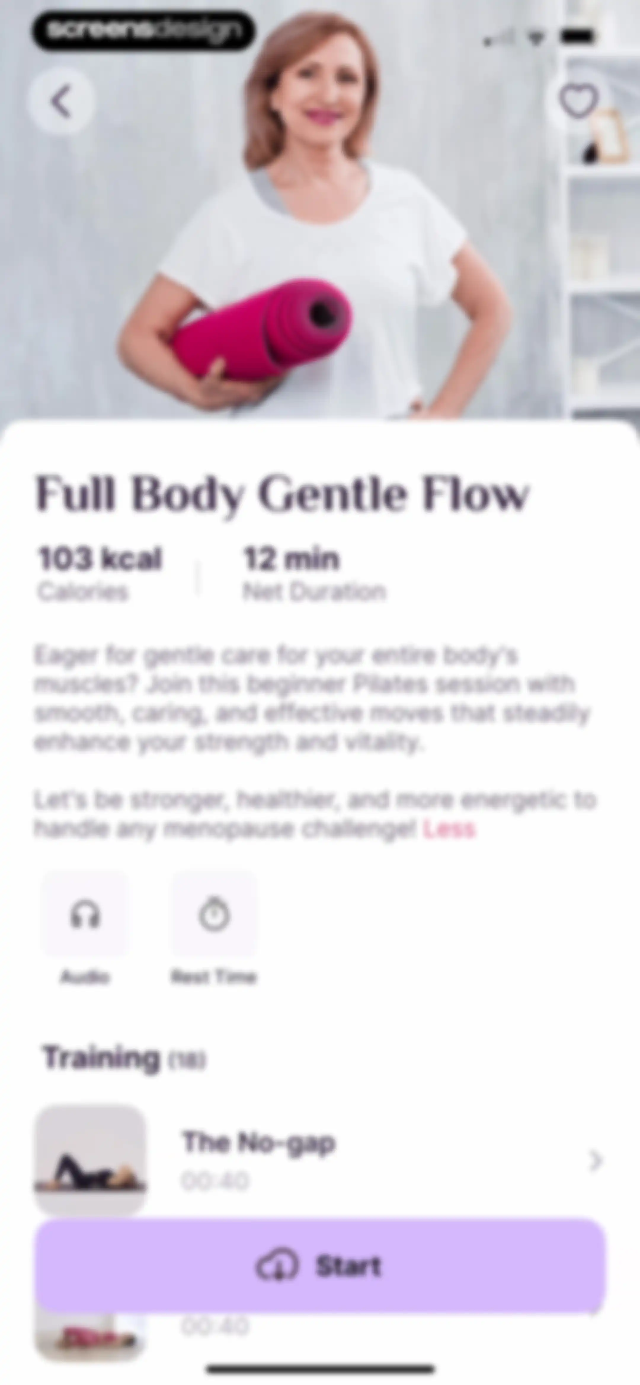Pilates at Home, Wall Pilates screen 111