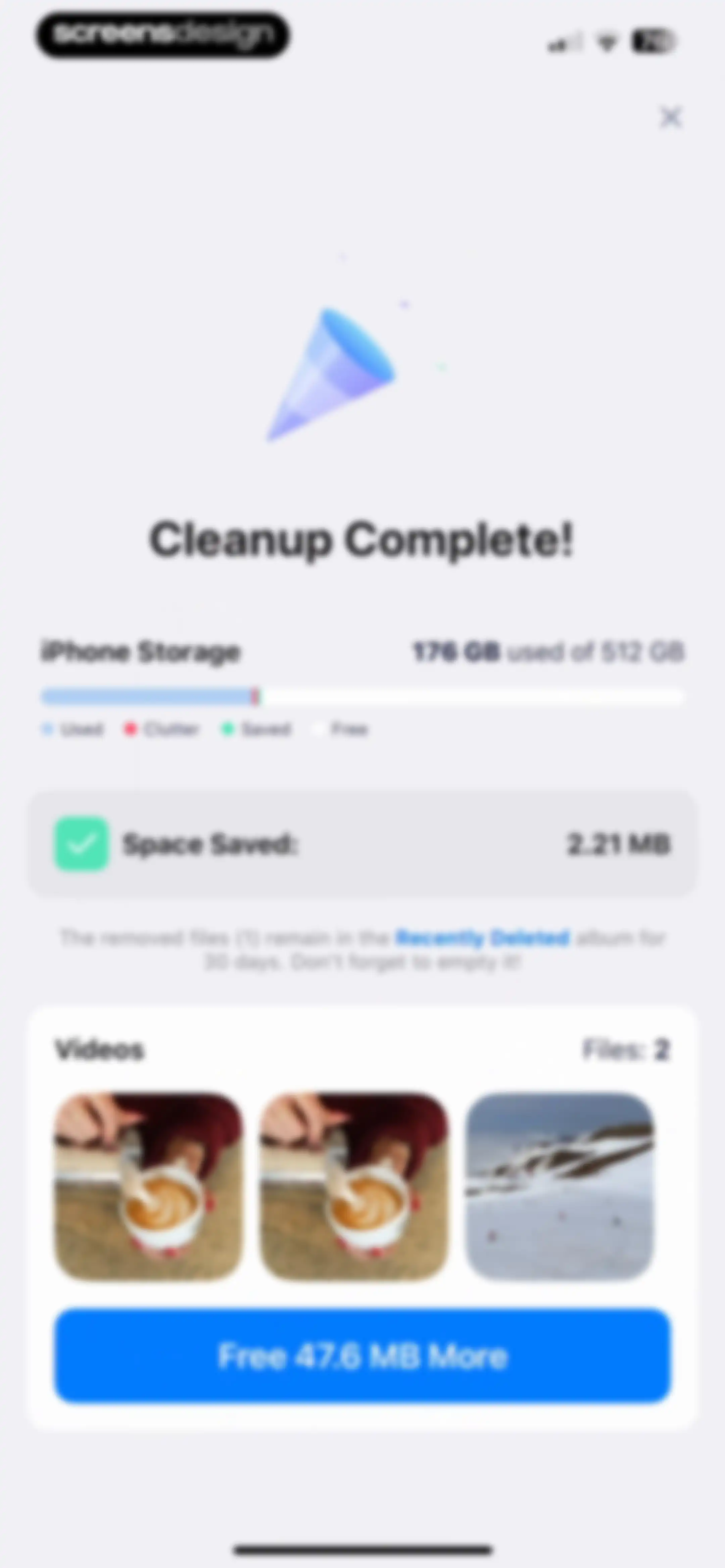 Cleaner Kit - Clean Up Storage screen 50