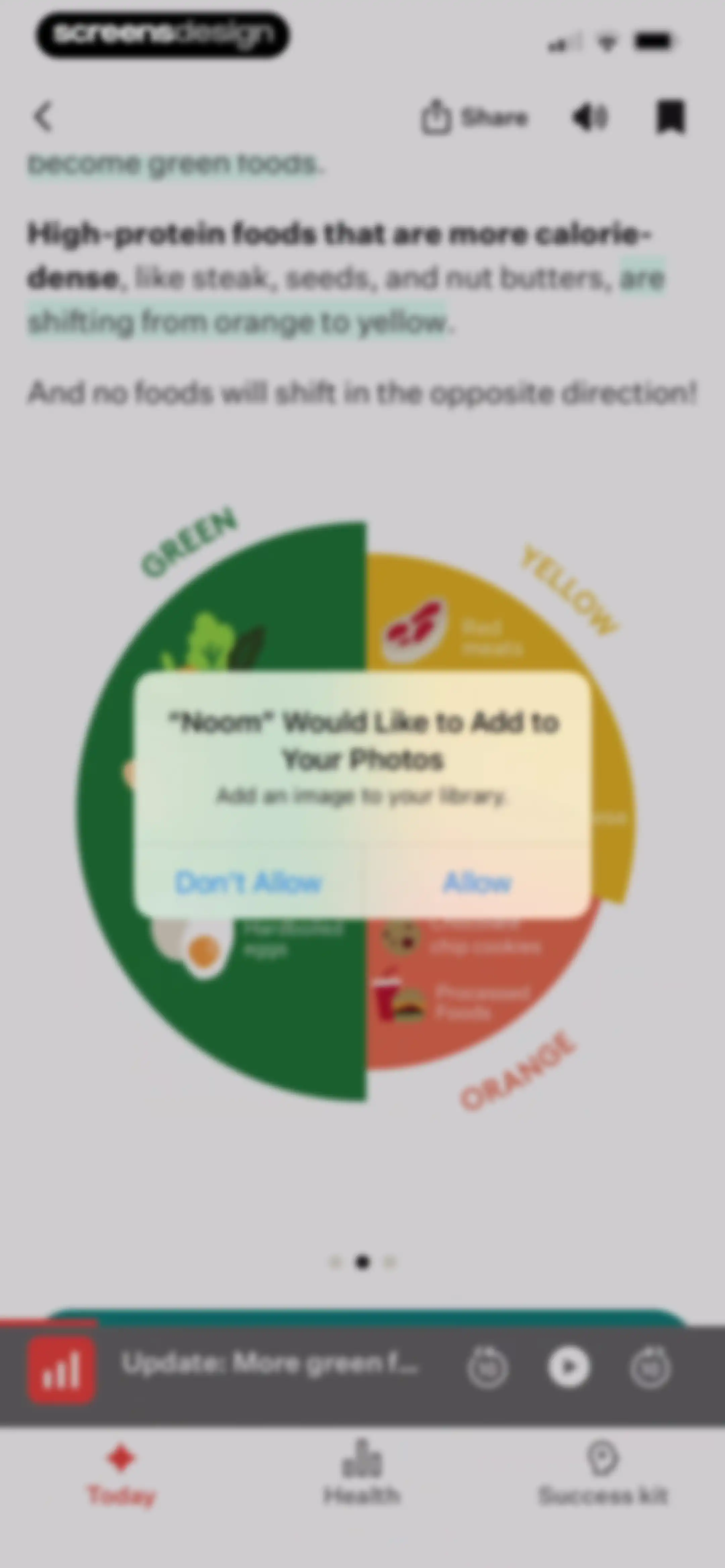 Noom Weight Loss, Food Tracker screen 128
