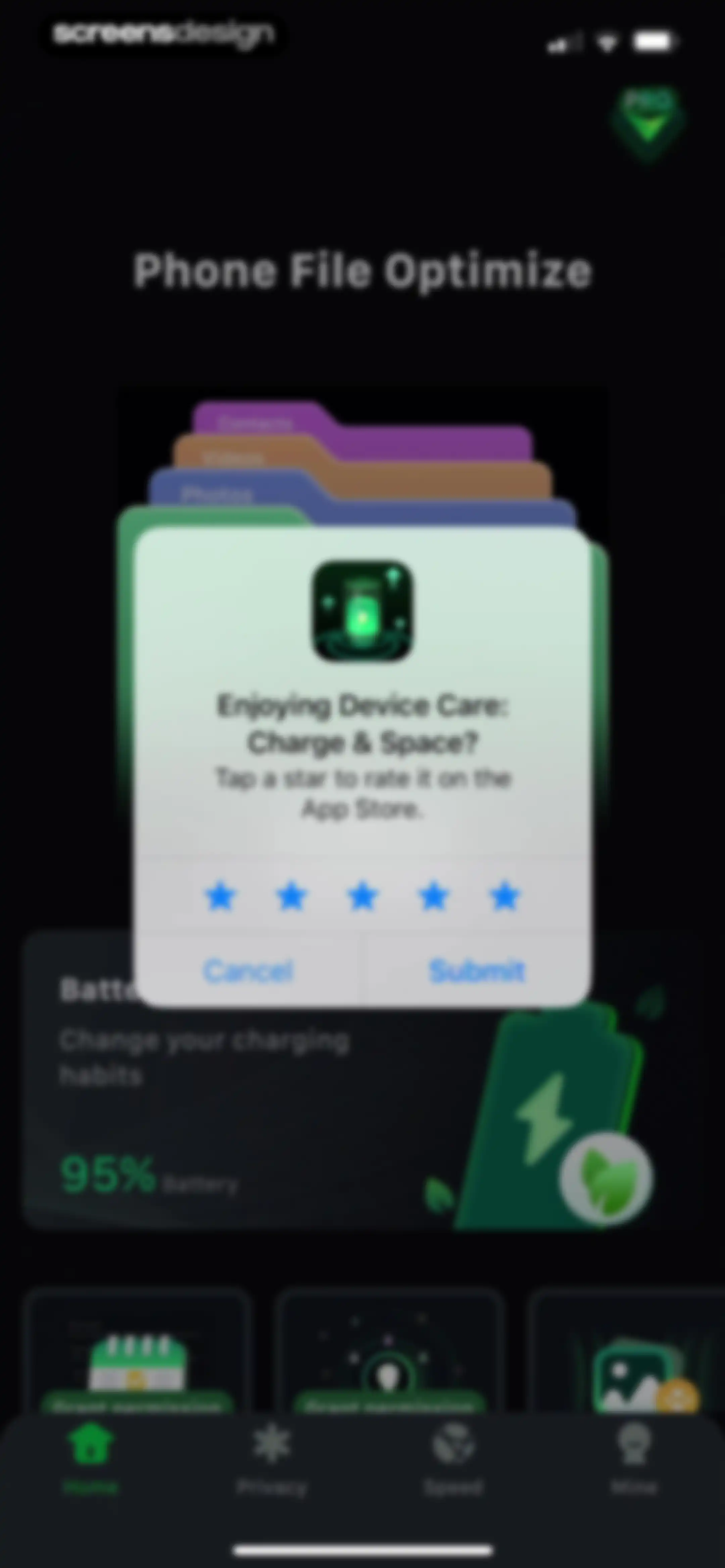 Device Care: Storage & Battery screen 17
