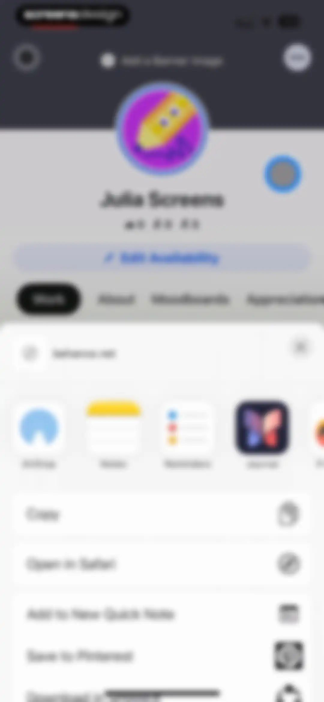 Behance – Creative Portfolios screen 147