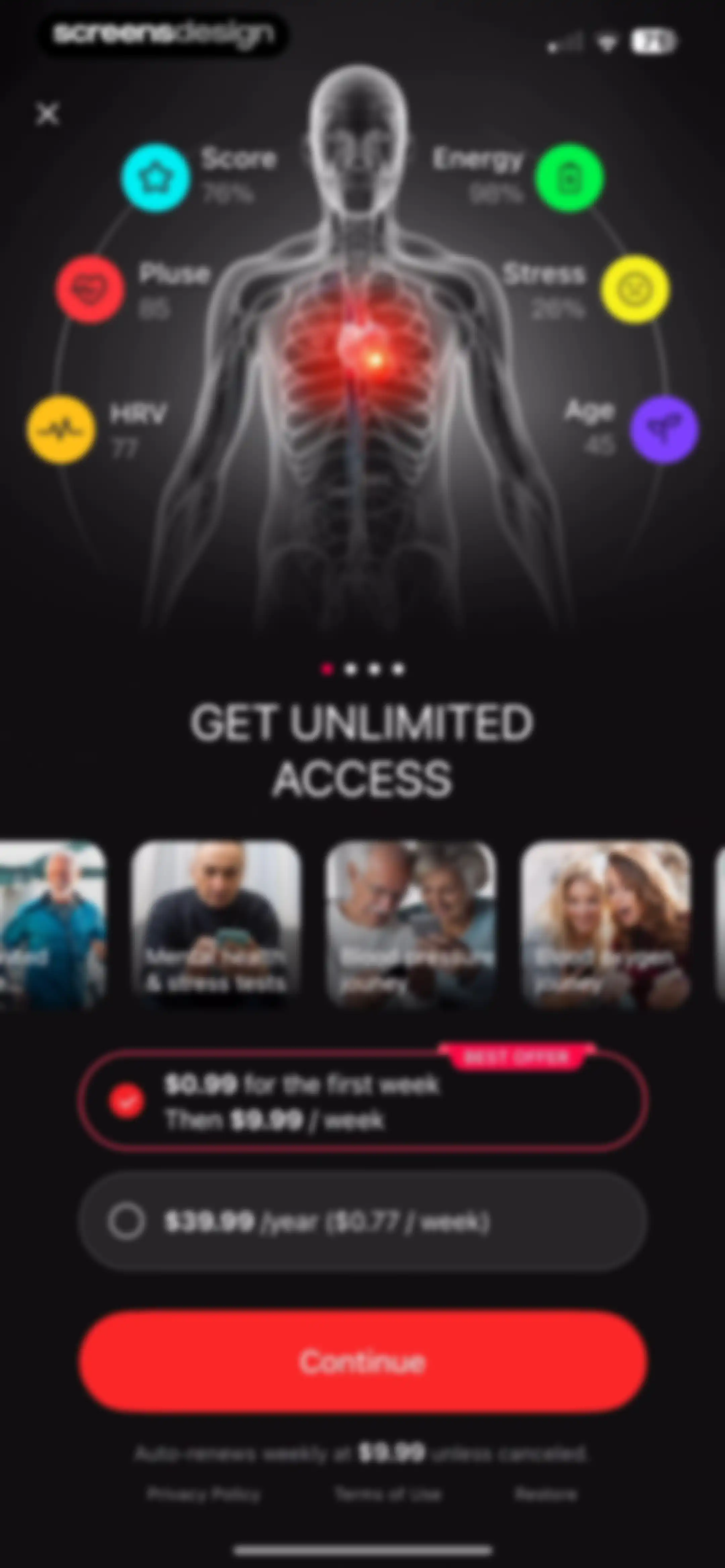 iCardio - Heart Rate Tracker screen 108