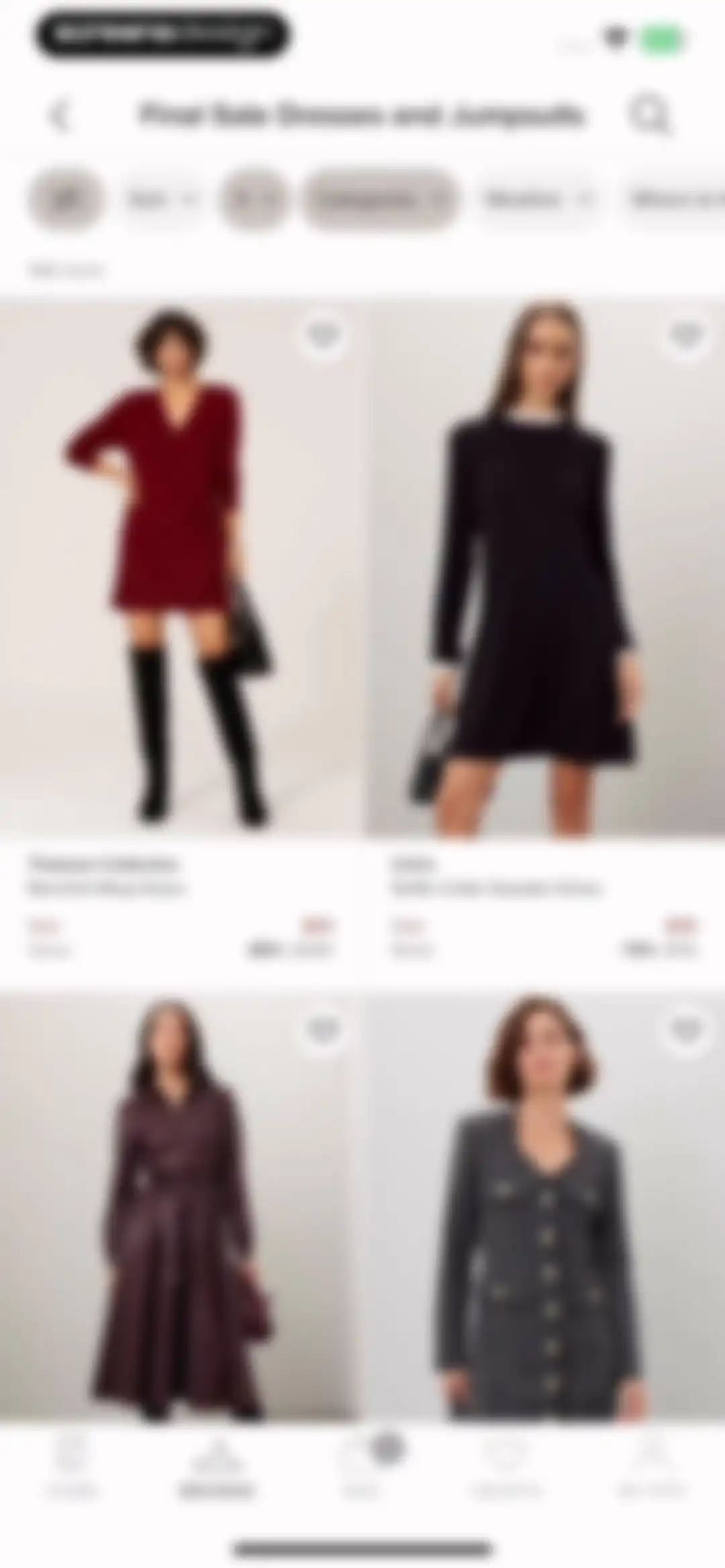Rent the Runway (RTR) screen 64