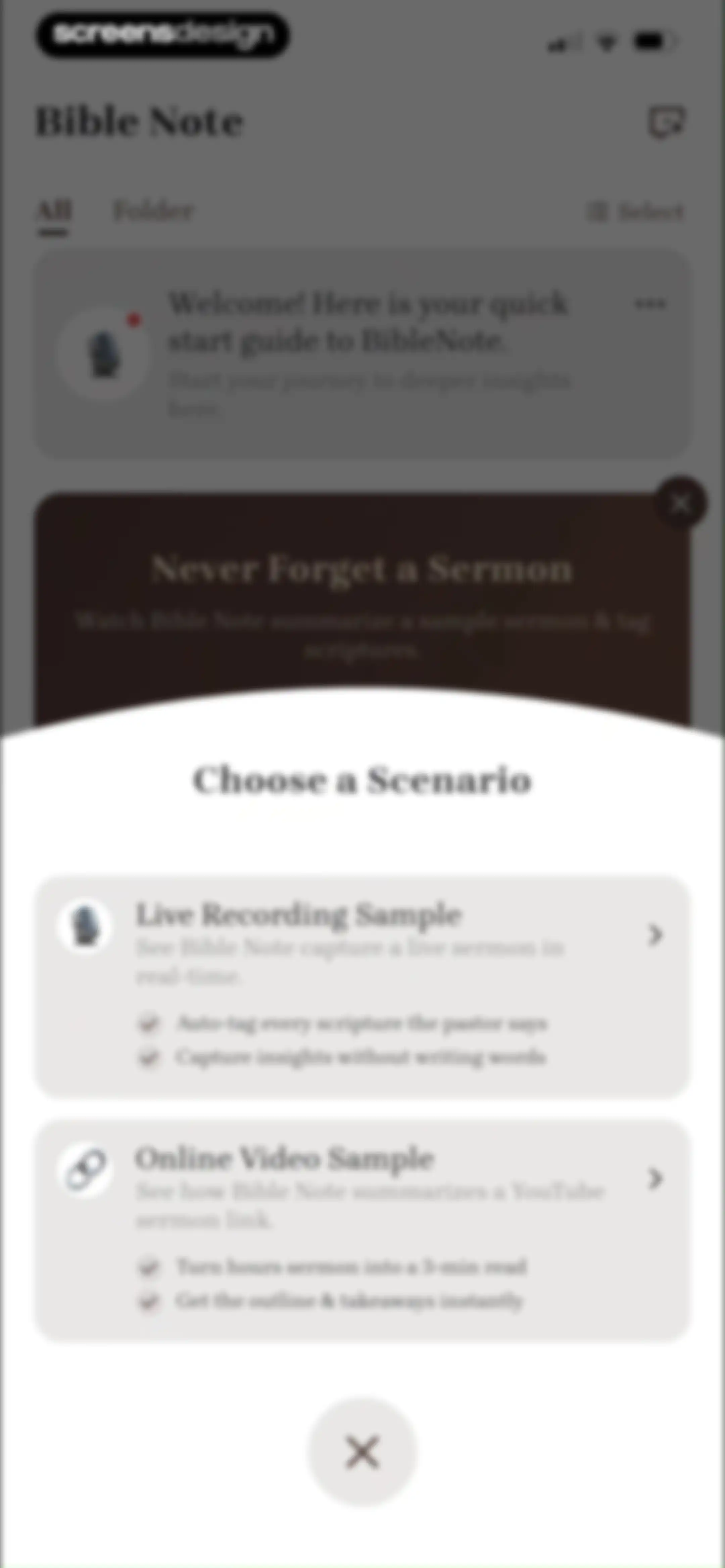 Bible Note: Sermon Notes screen 22