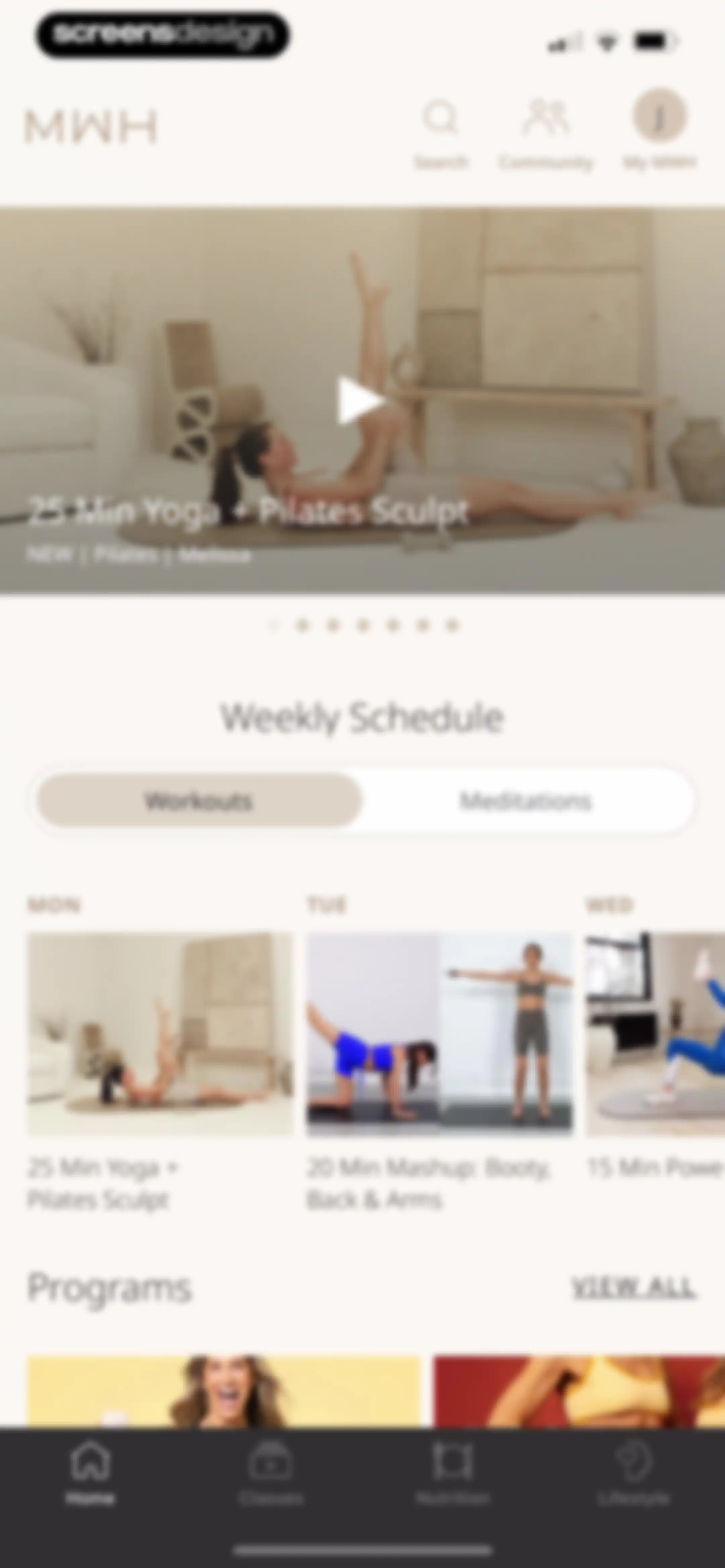 MWH: Fitness + Wellness screen 42