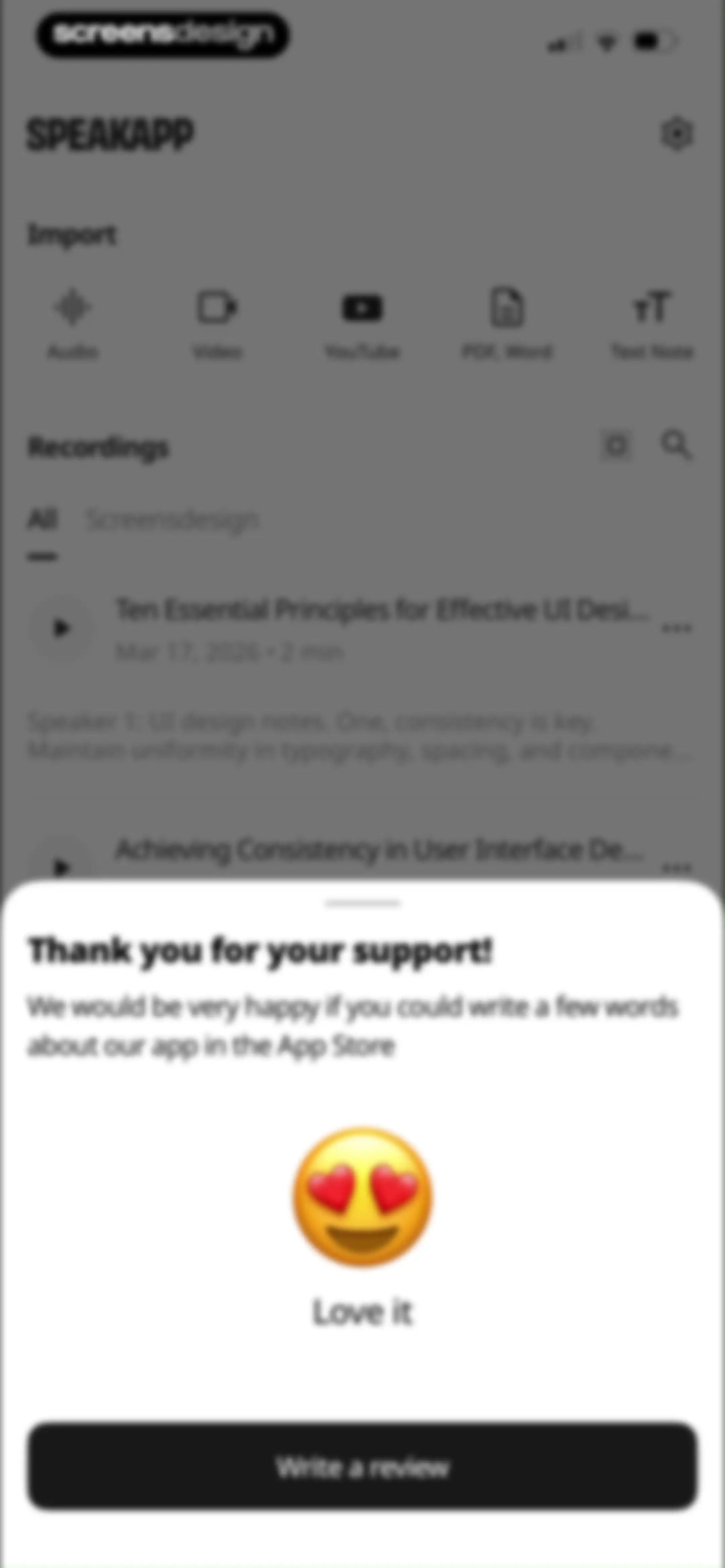 SpeakApp AI: Voice Notes screen 50