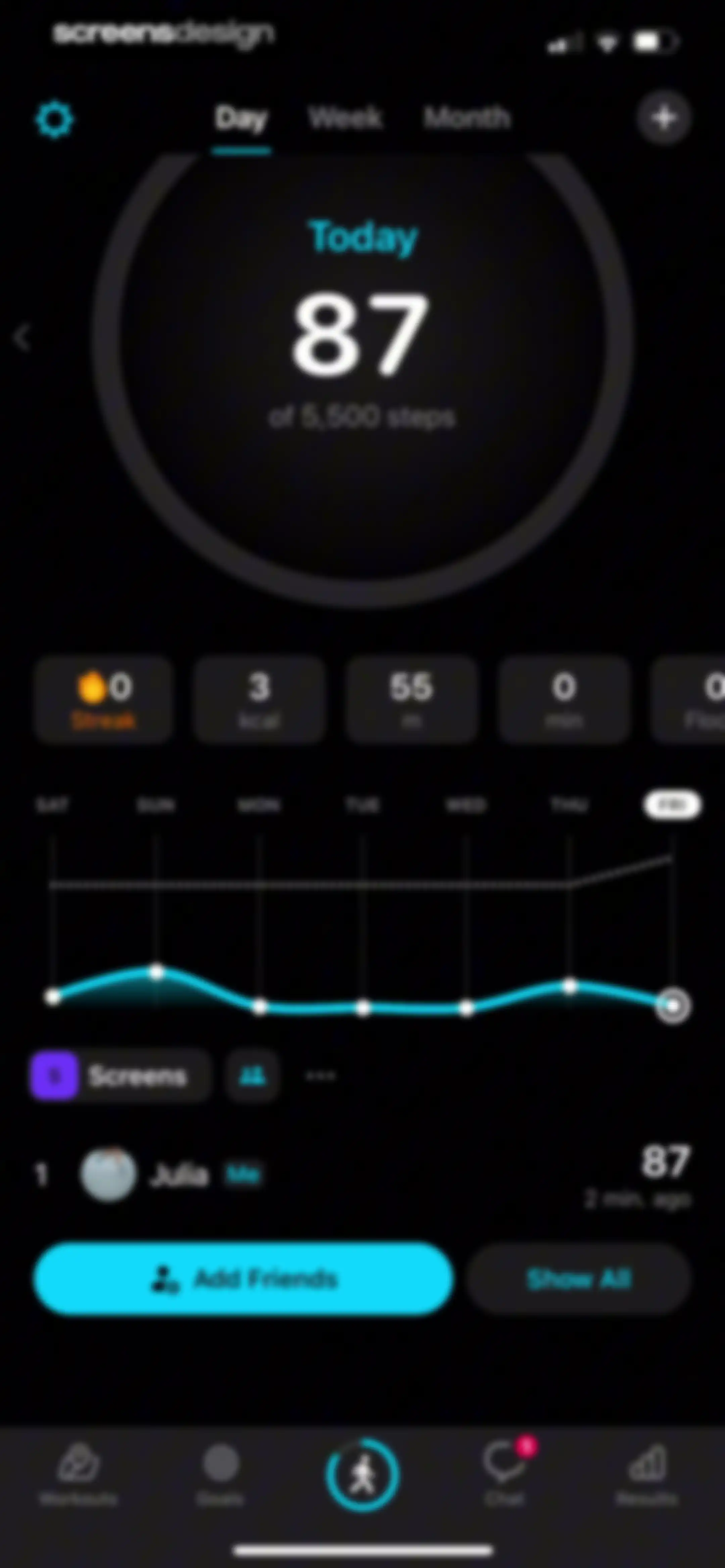 StepsApp Pedometer screen 127