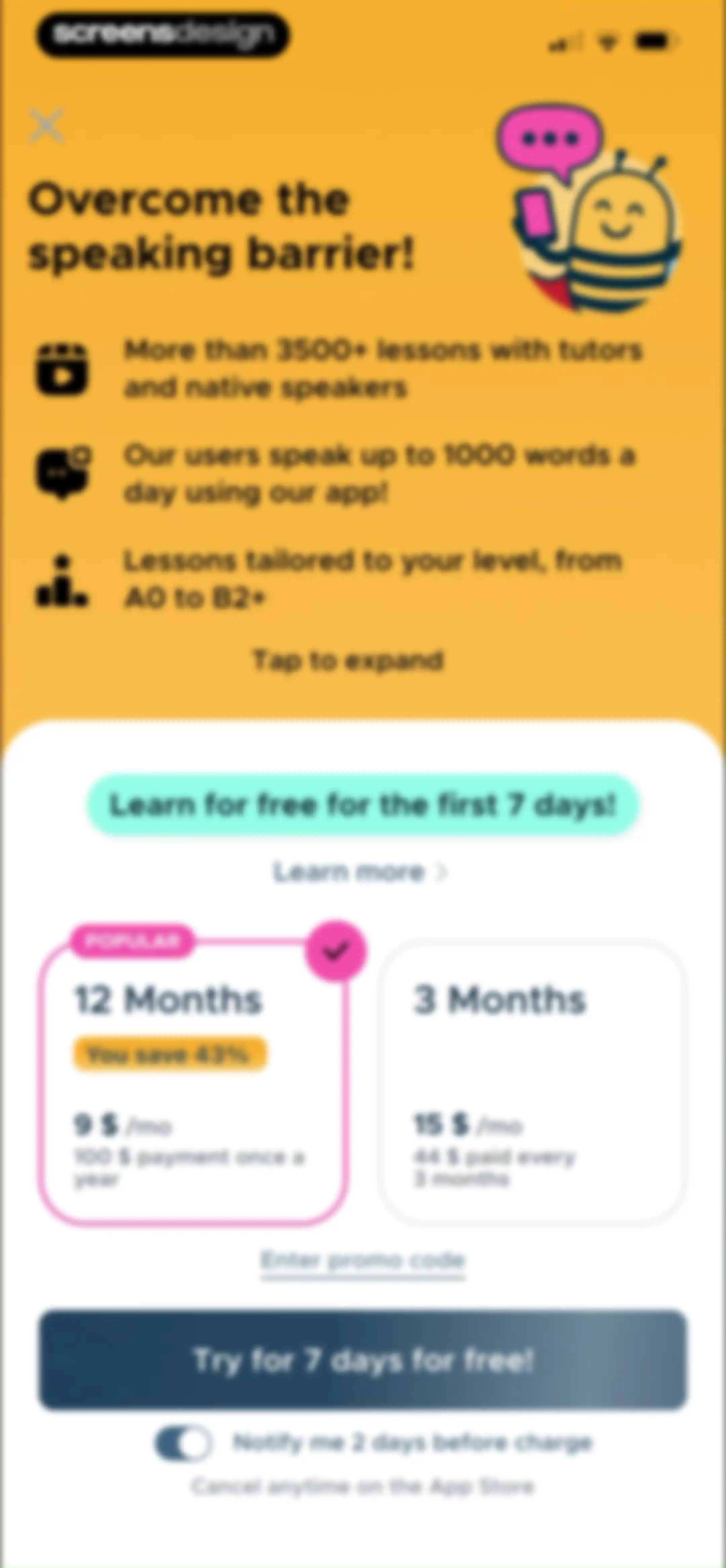 BeeSpeaker Learn English screen 32