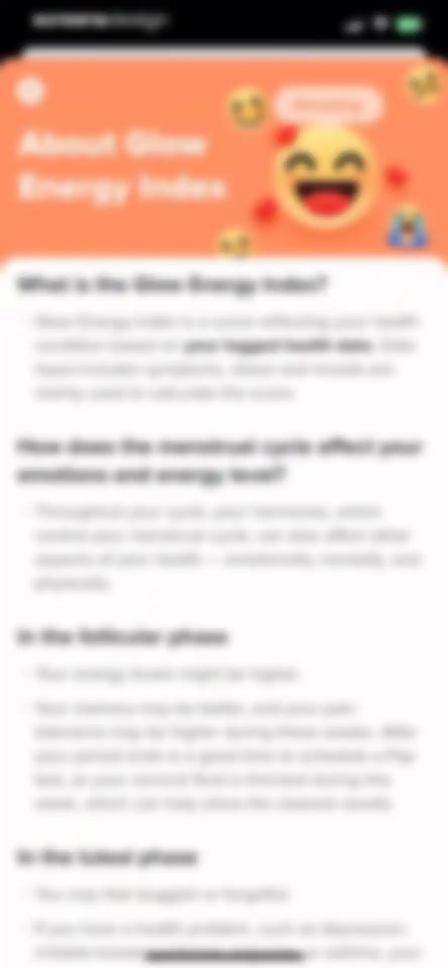 Glow Ovulation & Period App screen 31