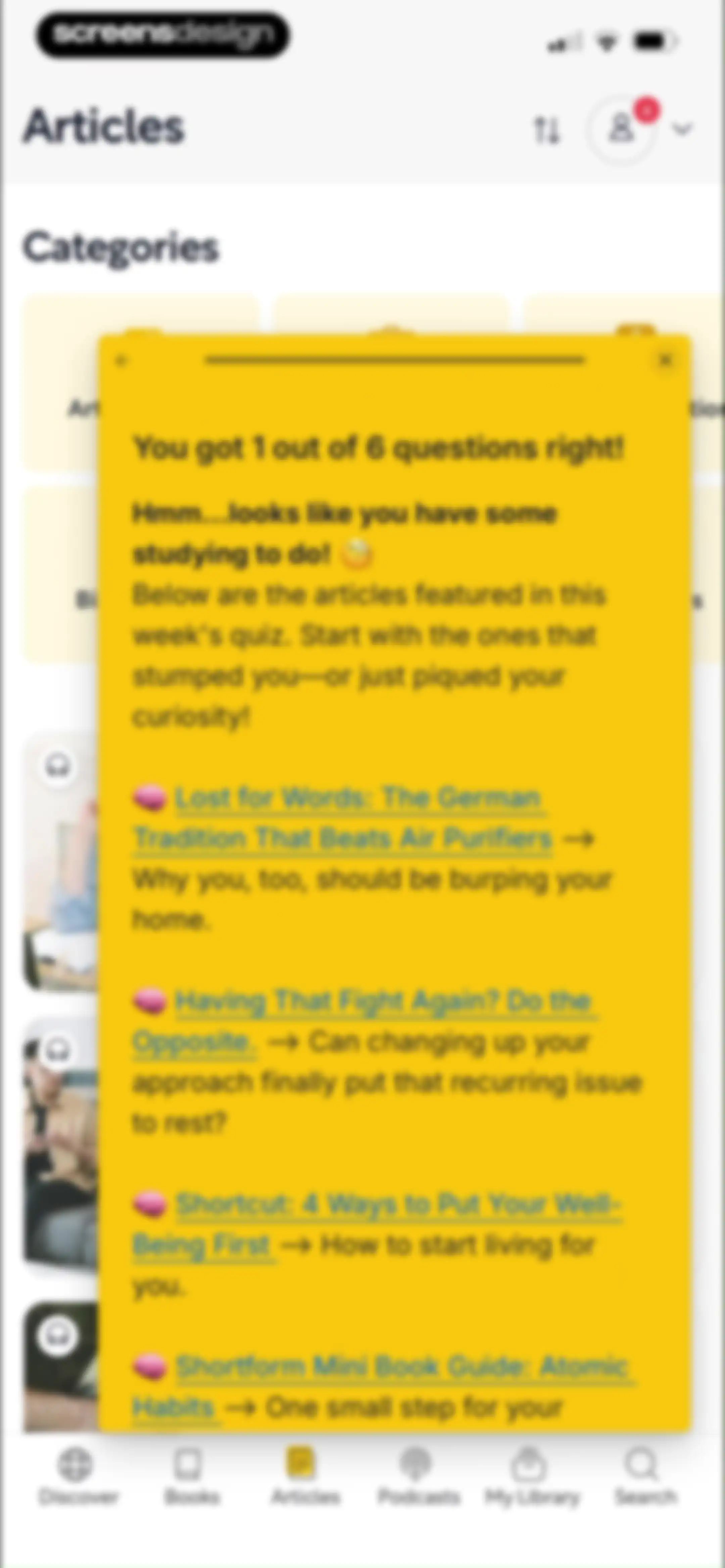 Shortform Daily Book Summaries screen 109