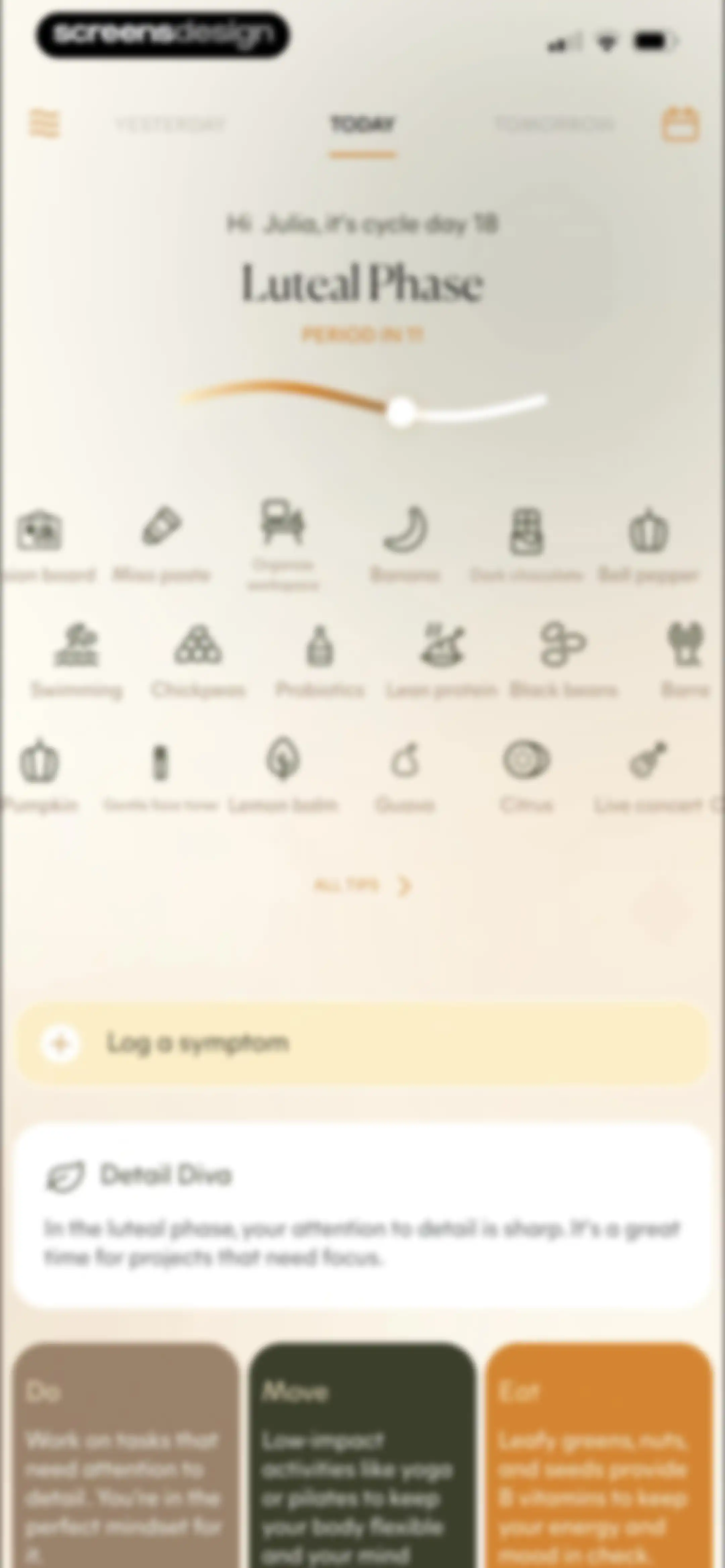 Lively - Period Tracker, Cycle screen 28