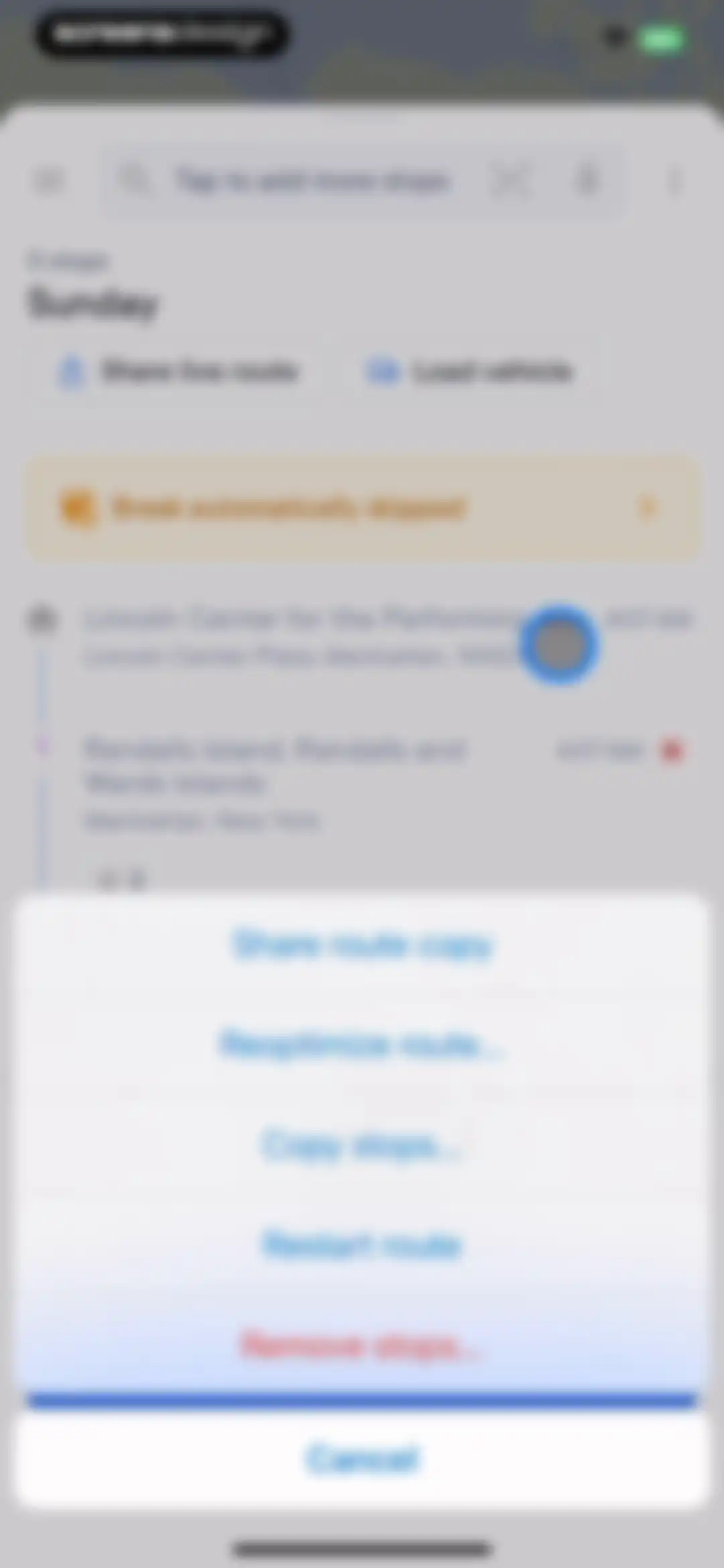 Spoke Route Planner screen 29