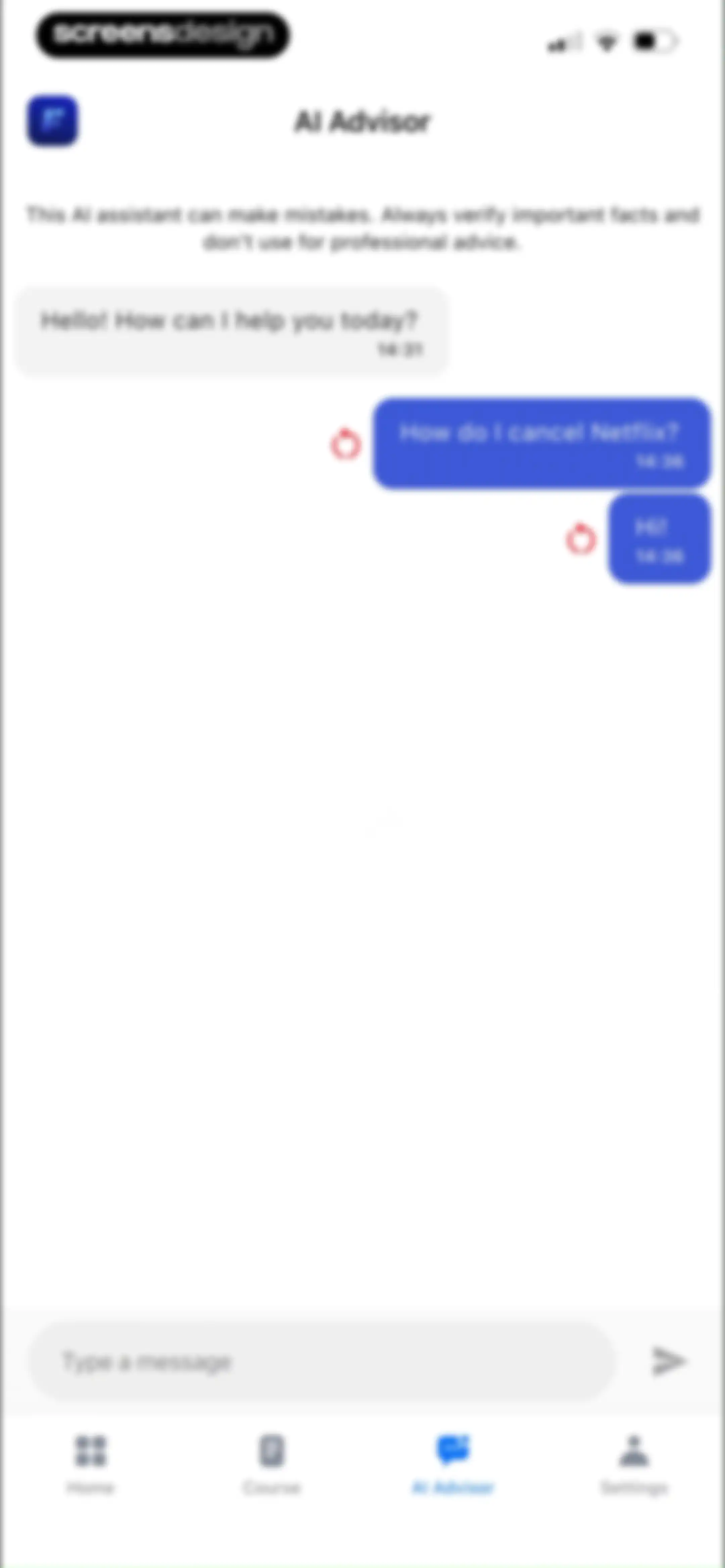 Feenko: Cancel Subscription screen 59
