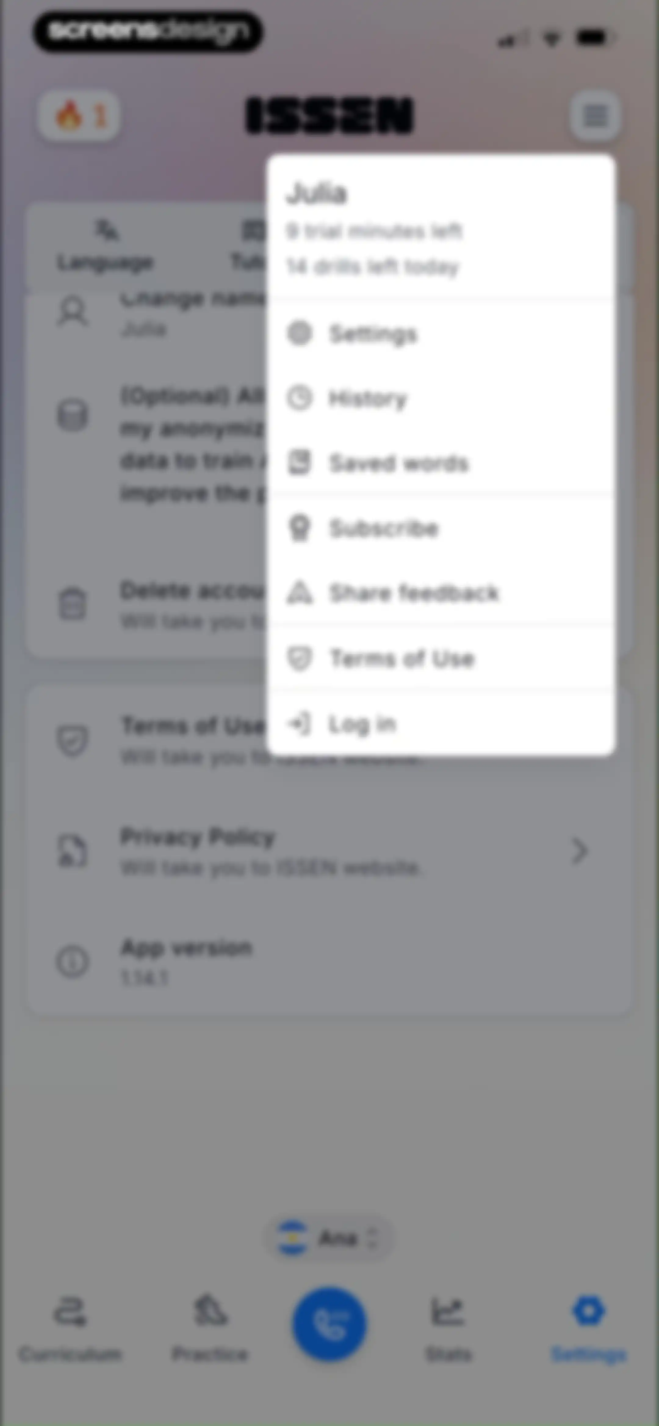ISSEN - Voice Tutor screen 80