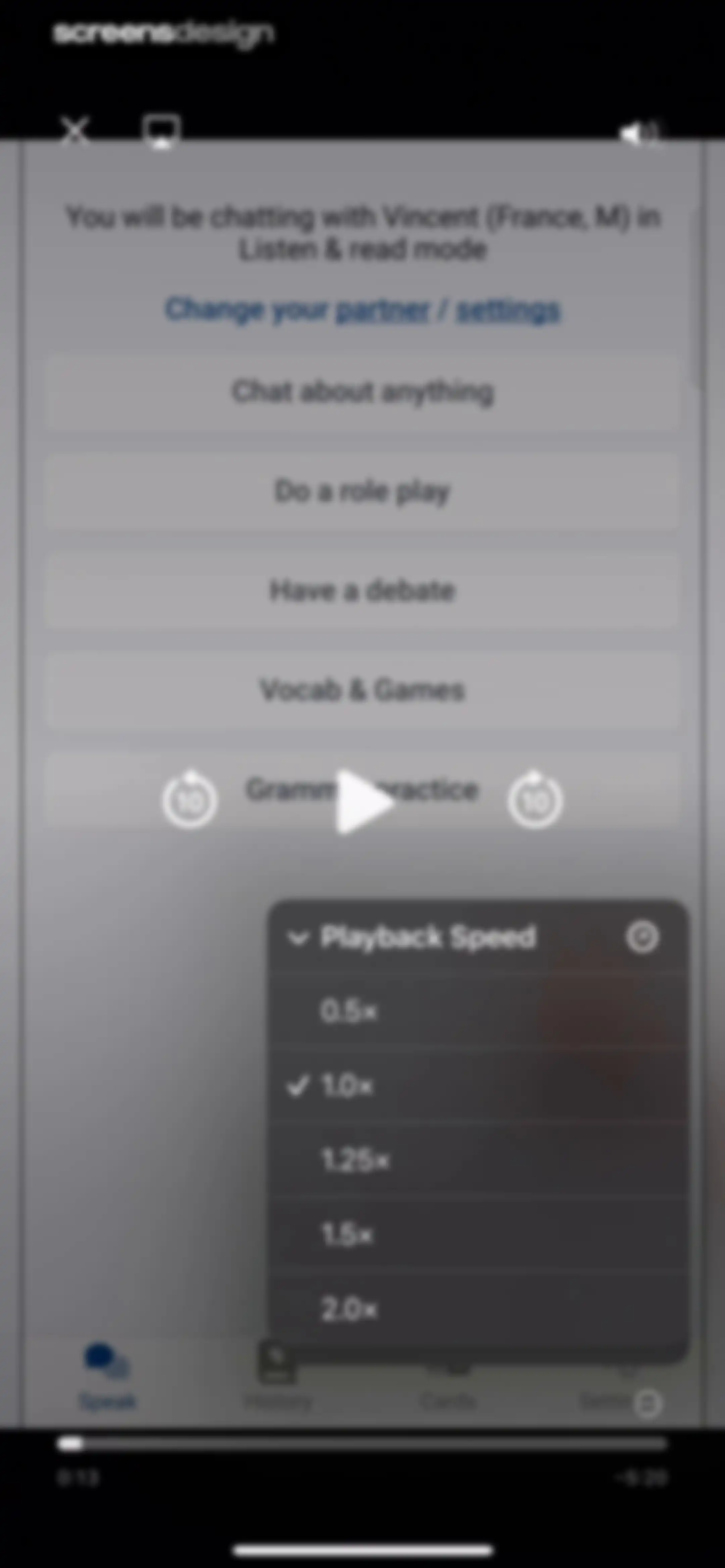 Langua: AI language learning screen 20