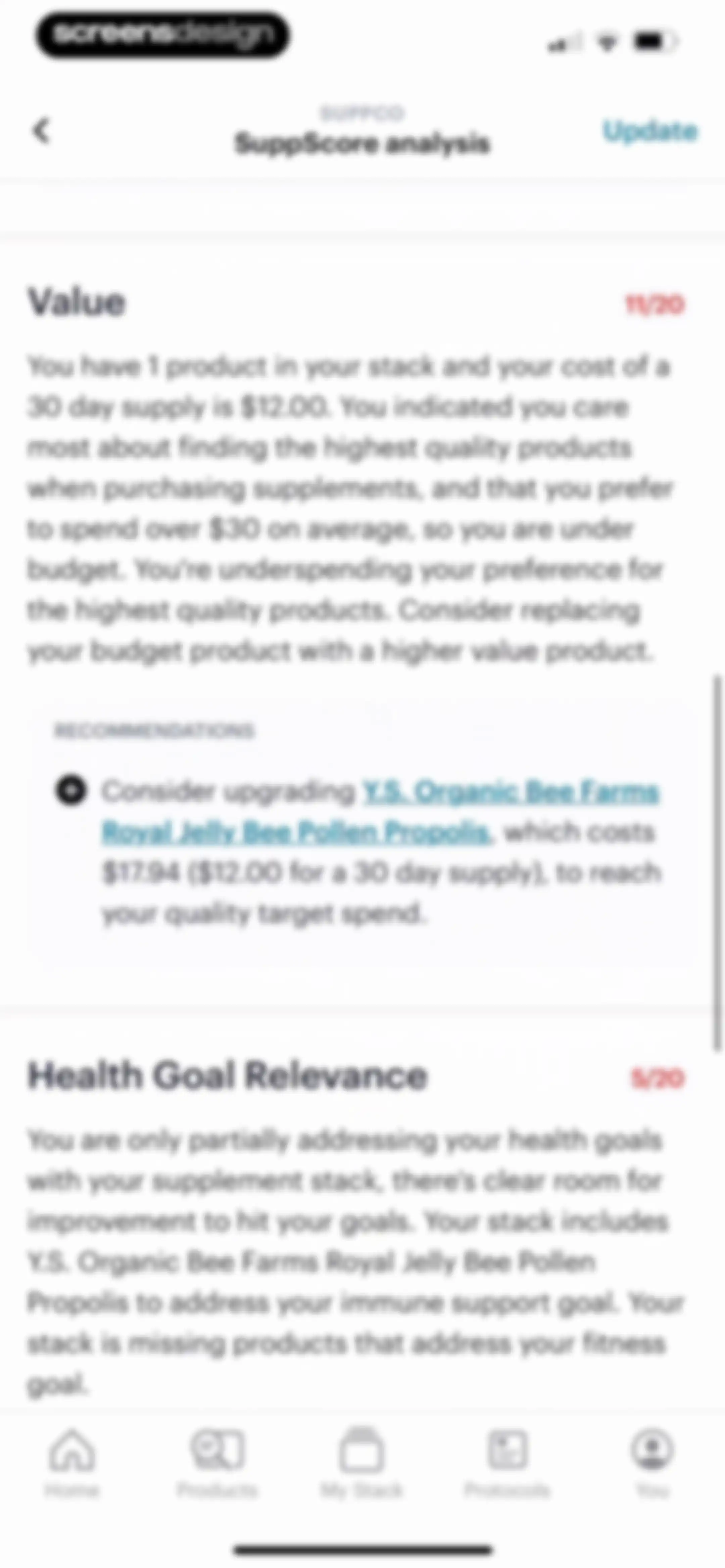 SuppCo: Supplement Scanner screen 129