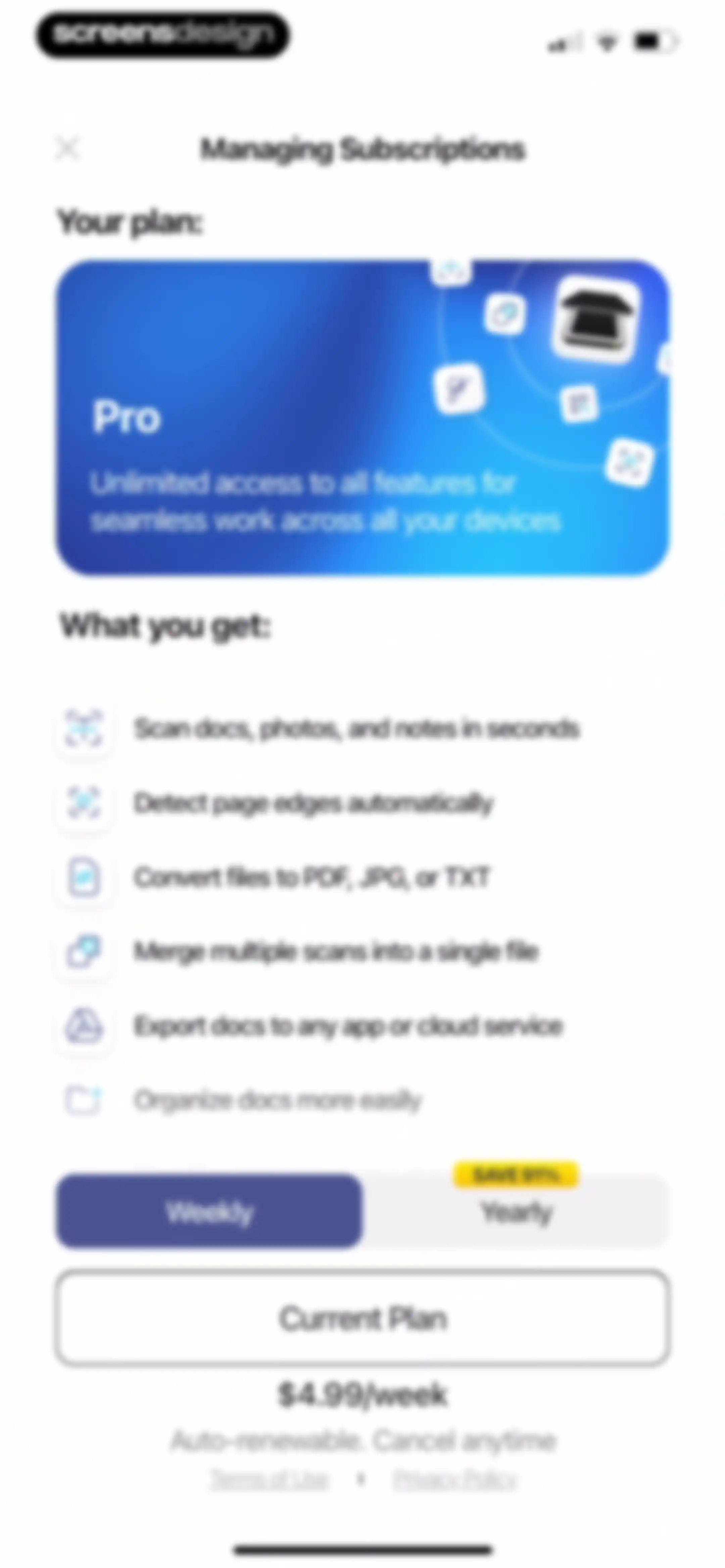 iScanner: PDF Document Scanner screen 202