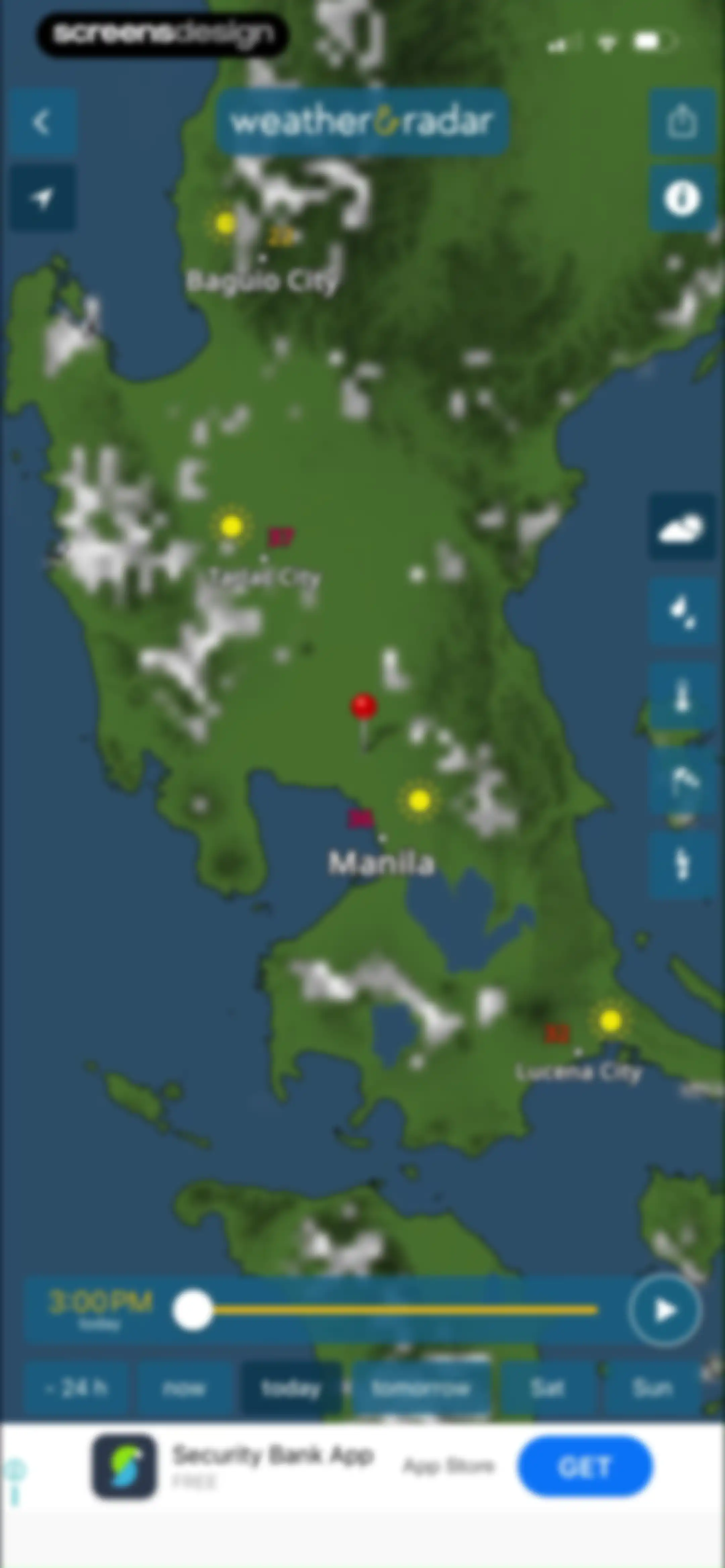 Weather & Radar screen 11