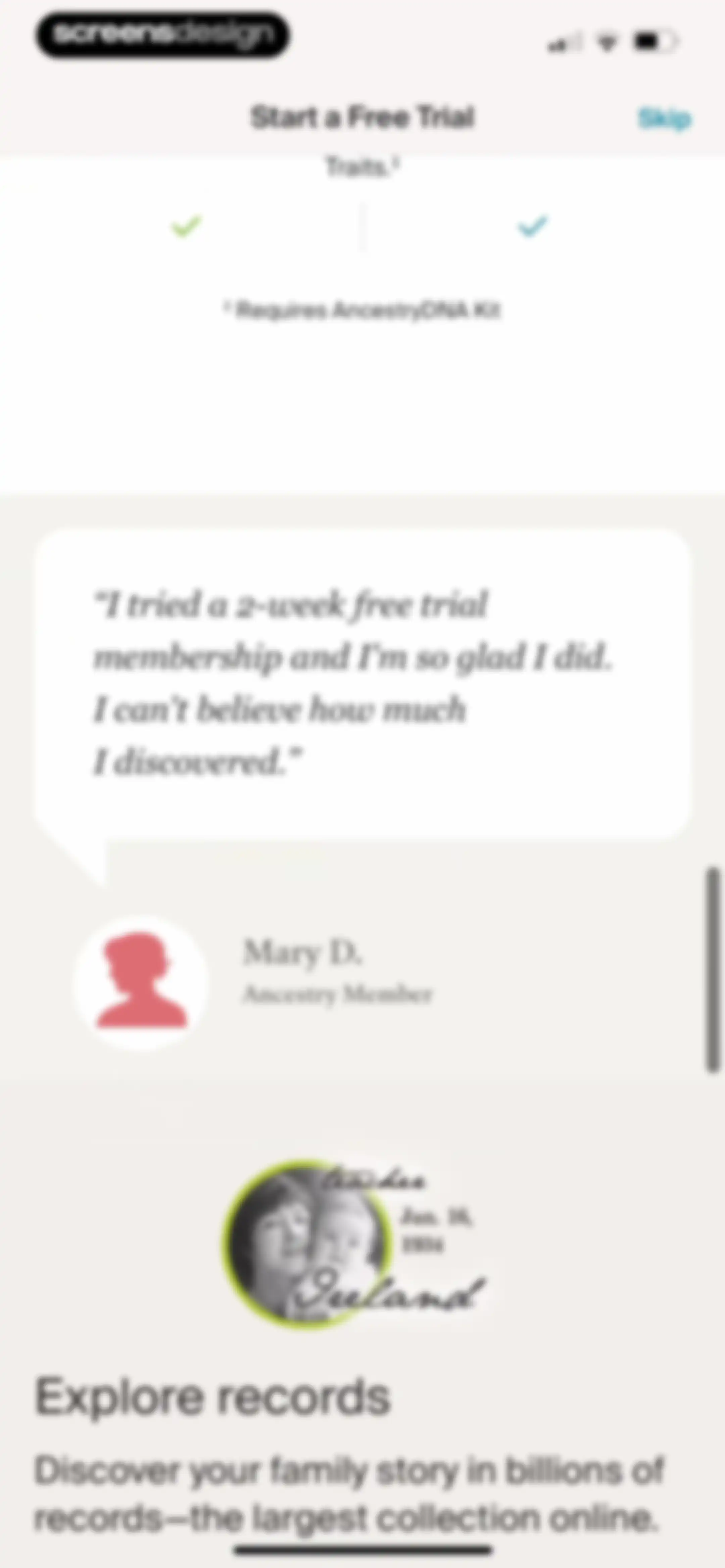 Ancestry: Family History & DNA screen 16