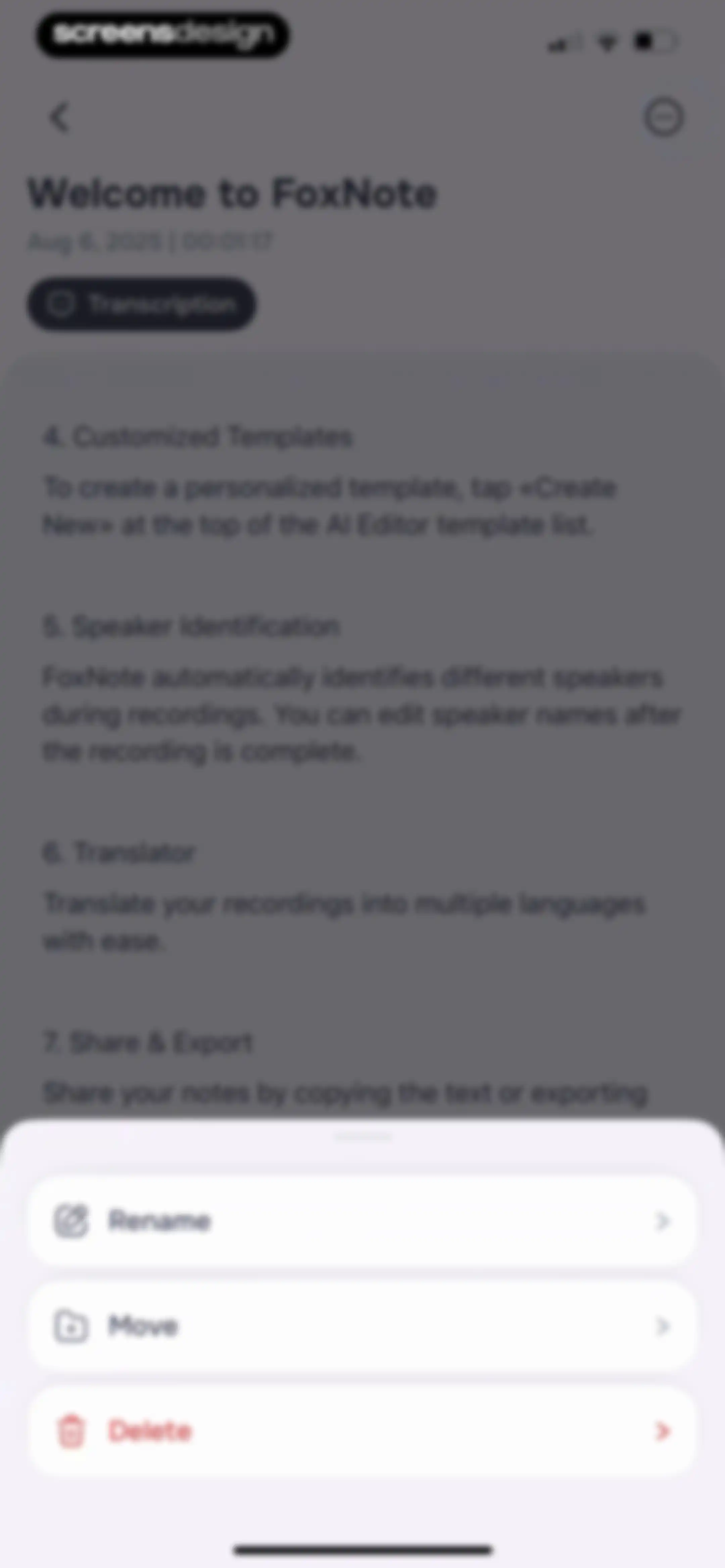 FoxNote - AI Note Taker screen 46