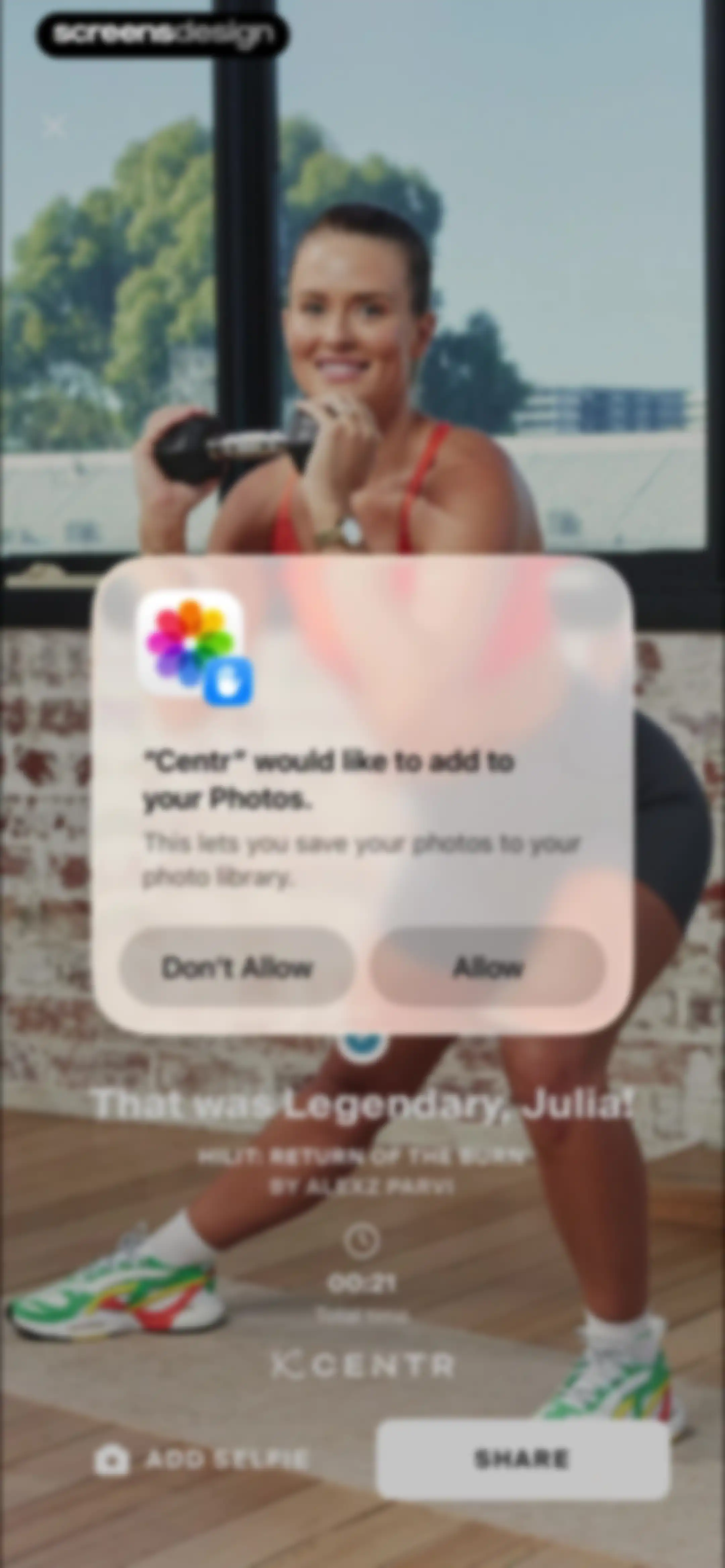 Centr: Strength & Fitness App screen 53