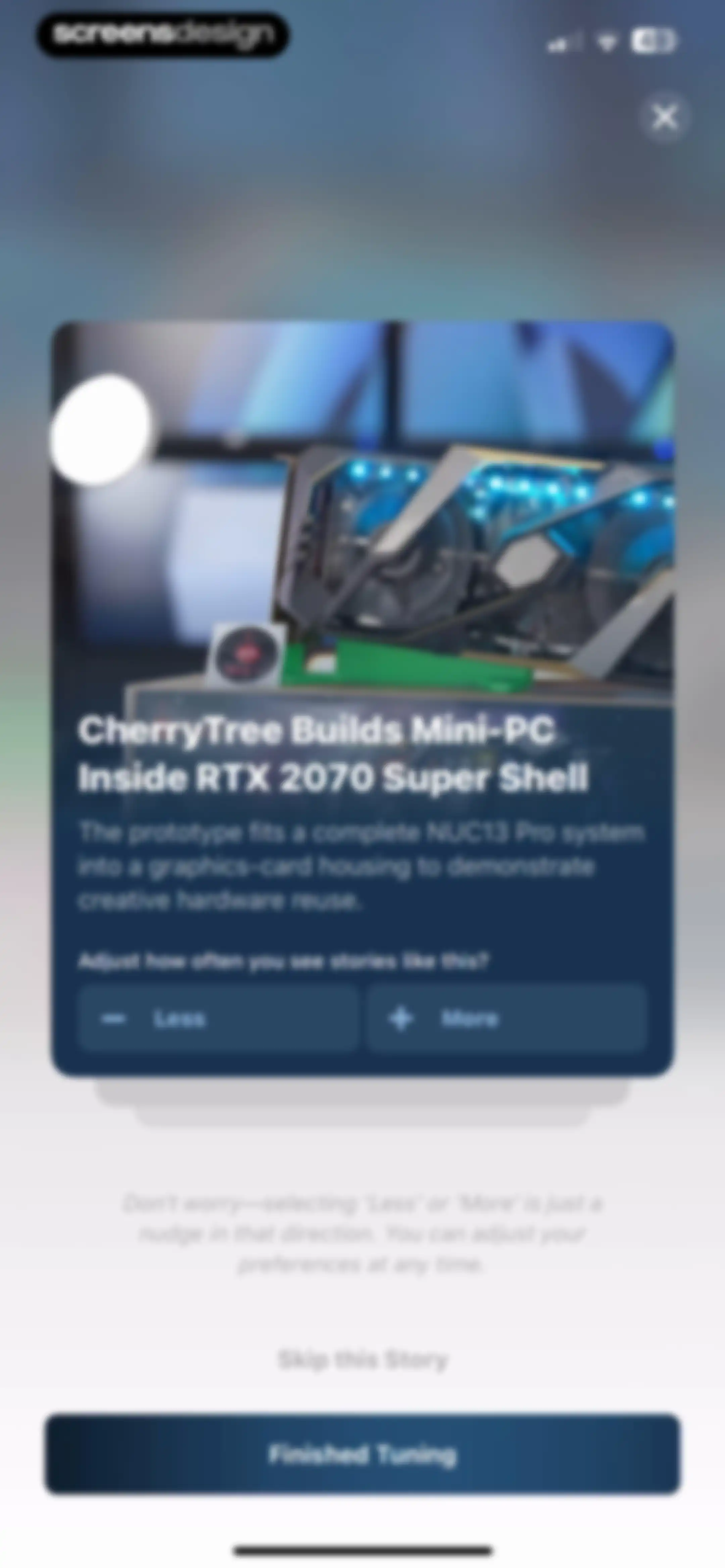 Particle: Personalized News screen 135