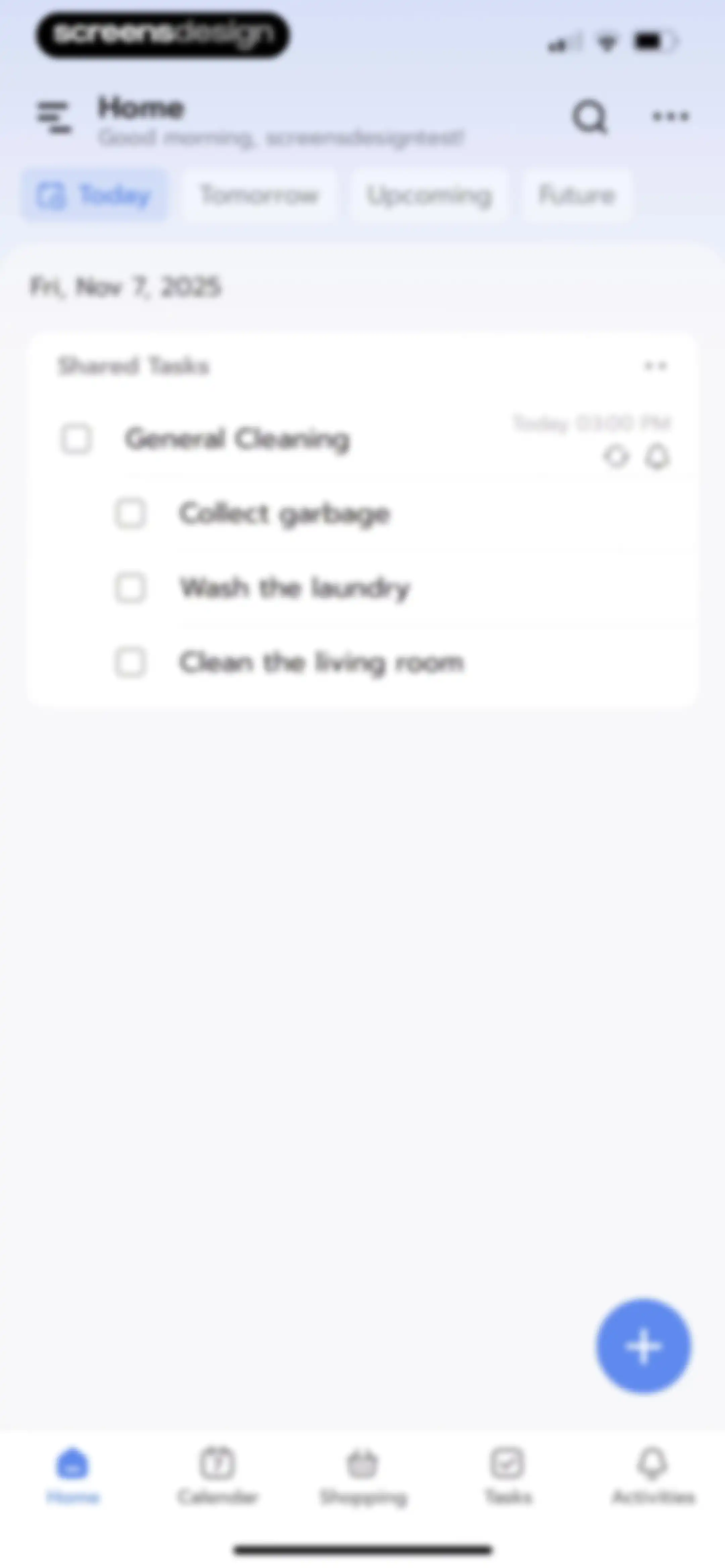 Shared Family Calendar: FamCal screen 29