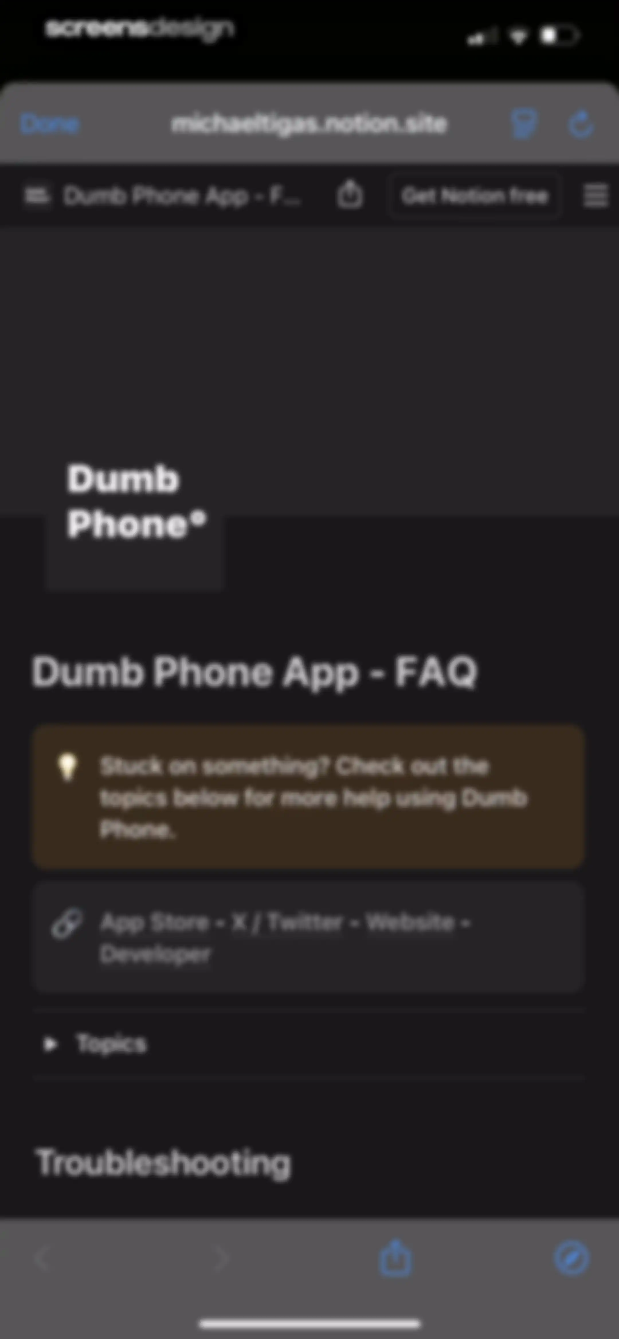 Dumb Phone (dp) screen 20