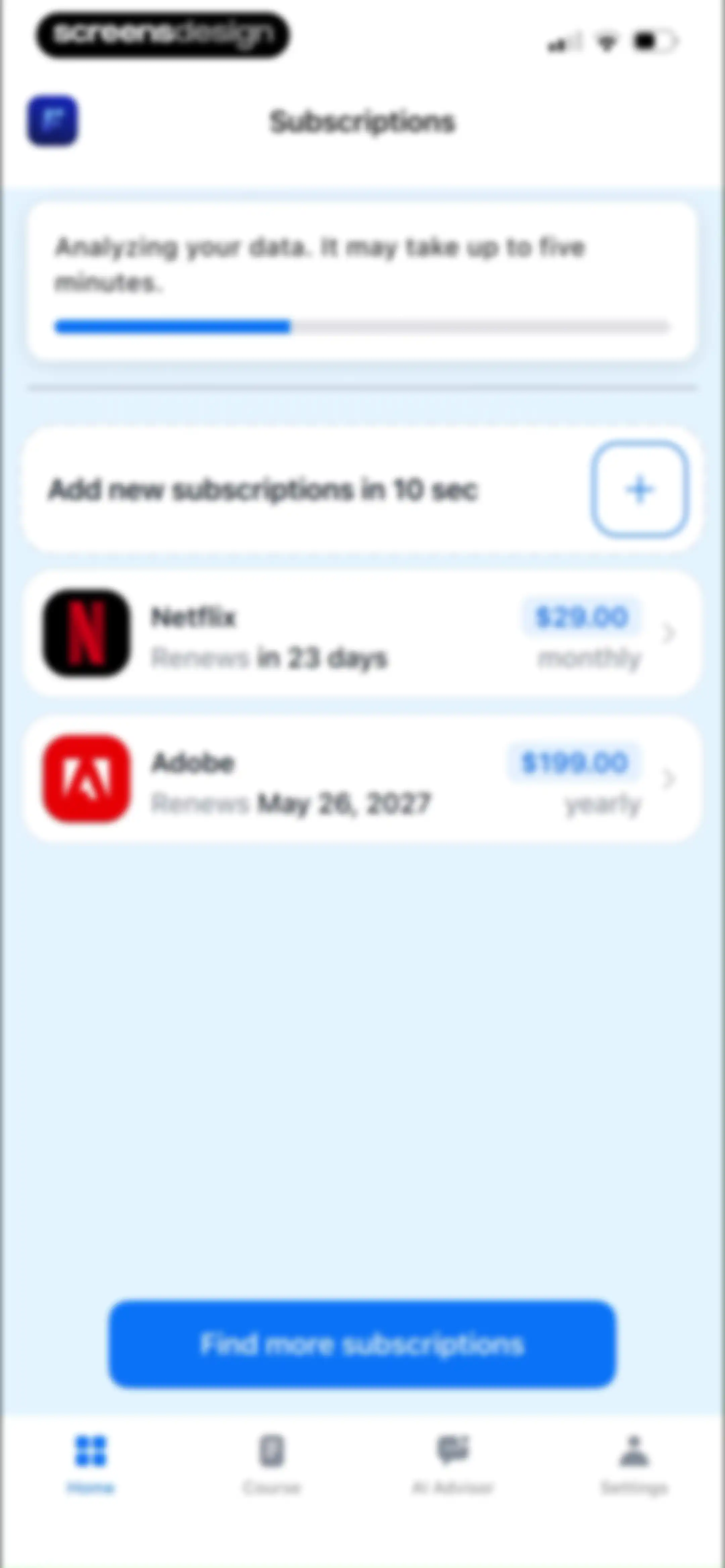 Feenko: Cancel Subscription screen 45