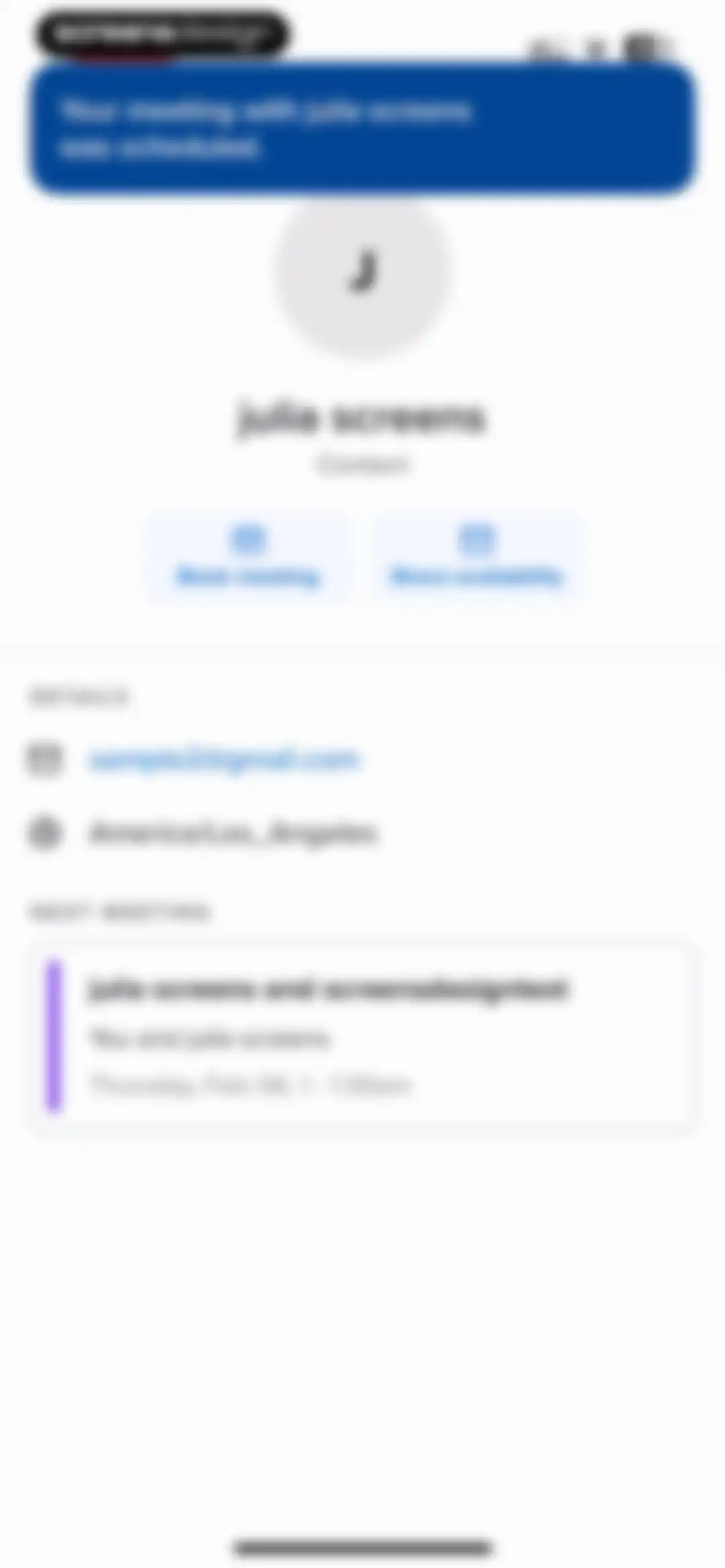 Calendly Mobile screen 90