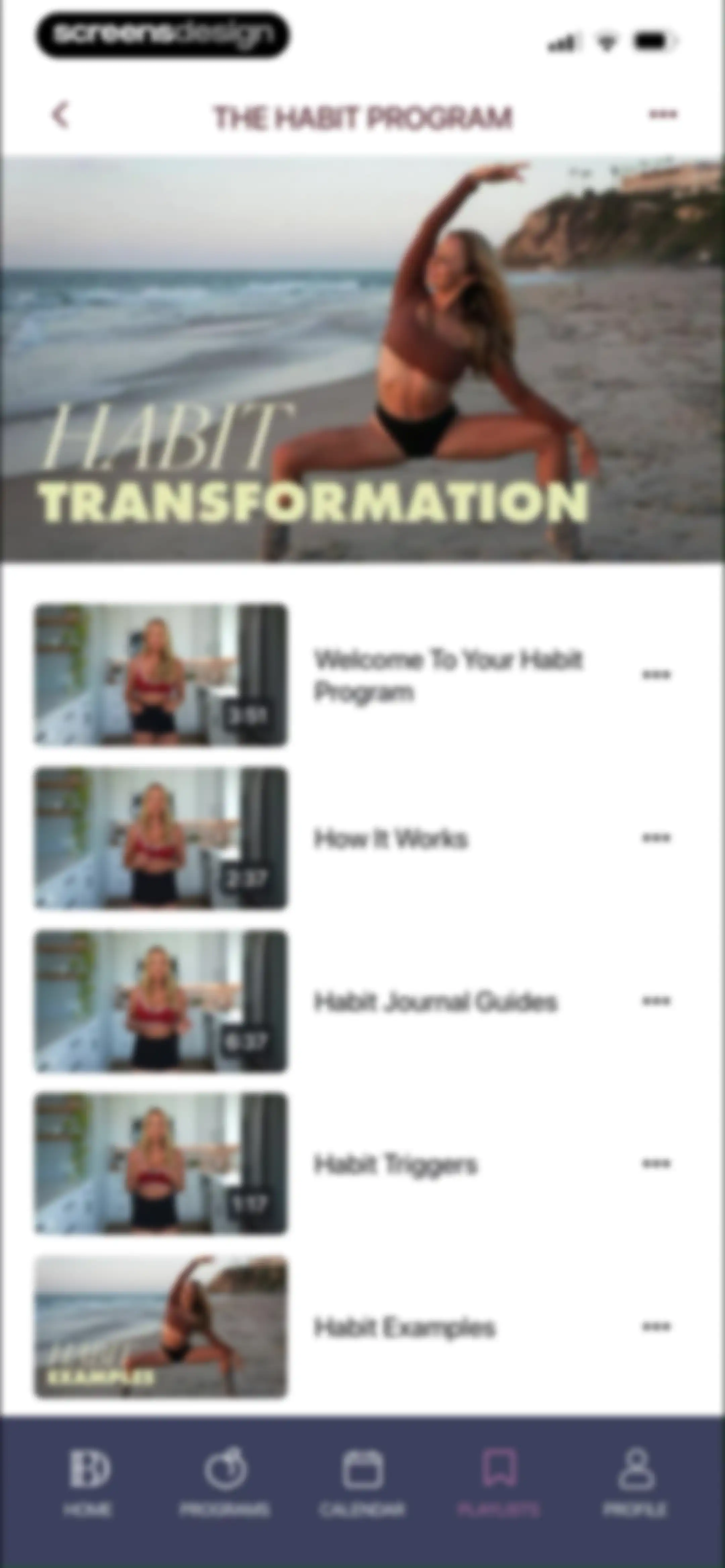 Barre Definition screen 97