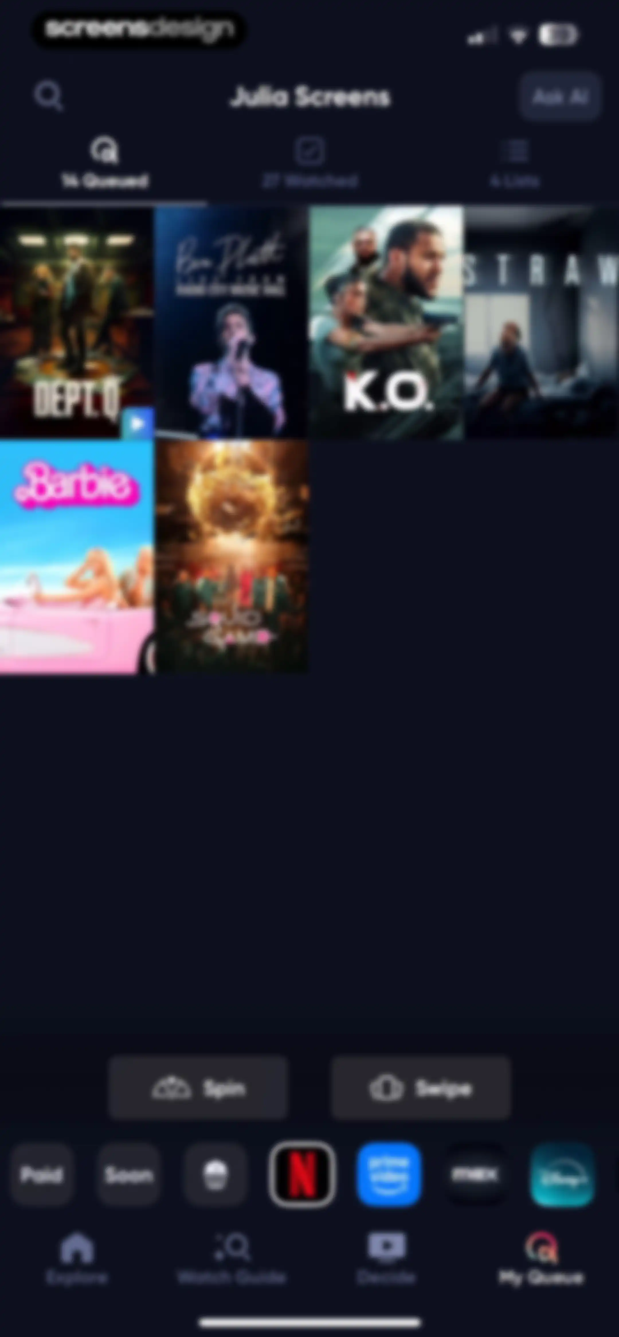 Queue - Find Movies & Shows screen 159