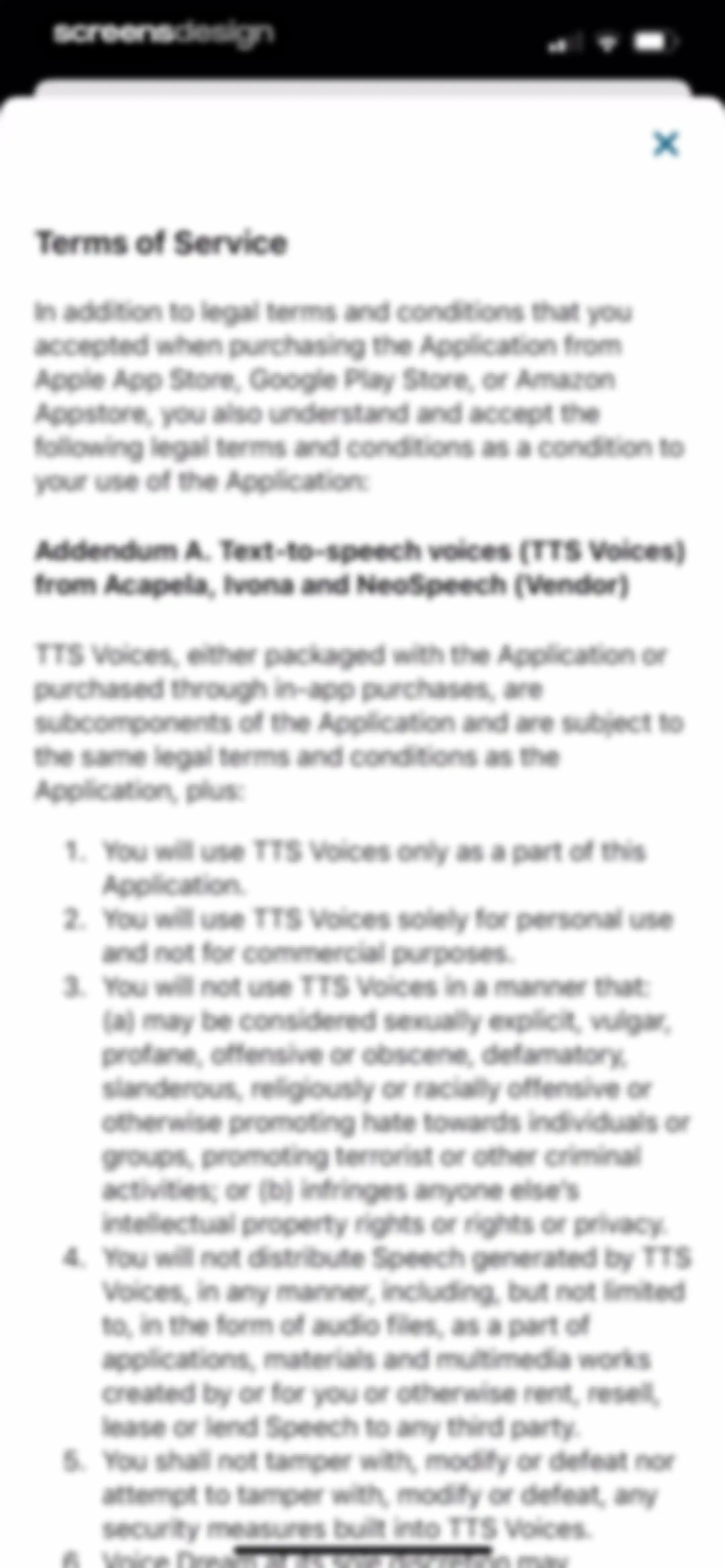 Voice Dream - Natural Reader screen 101