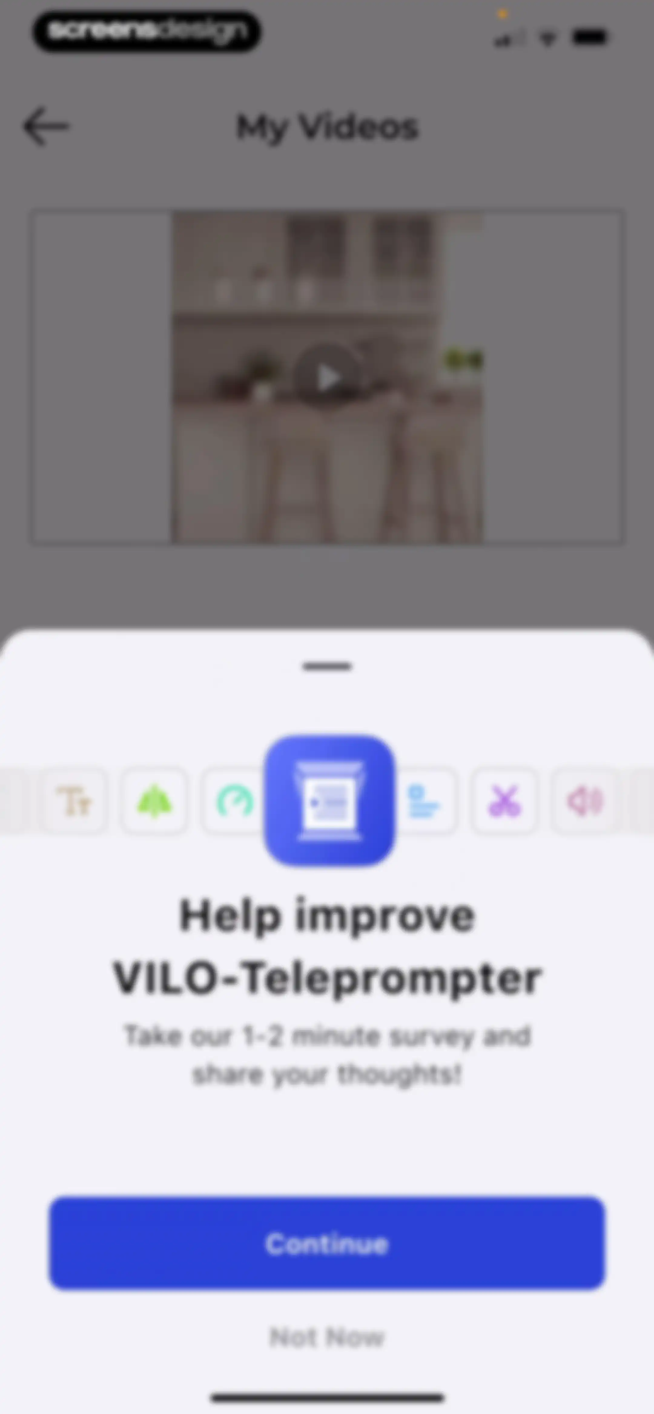 Teleprompter - VILO screen 78