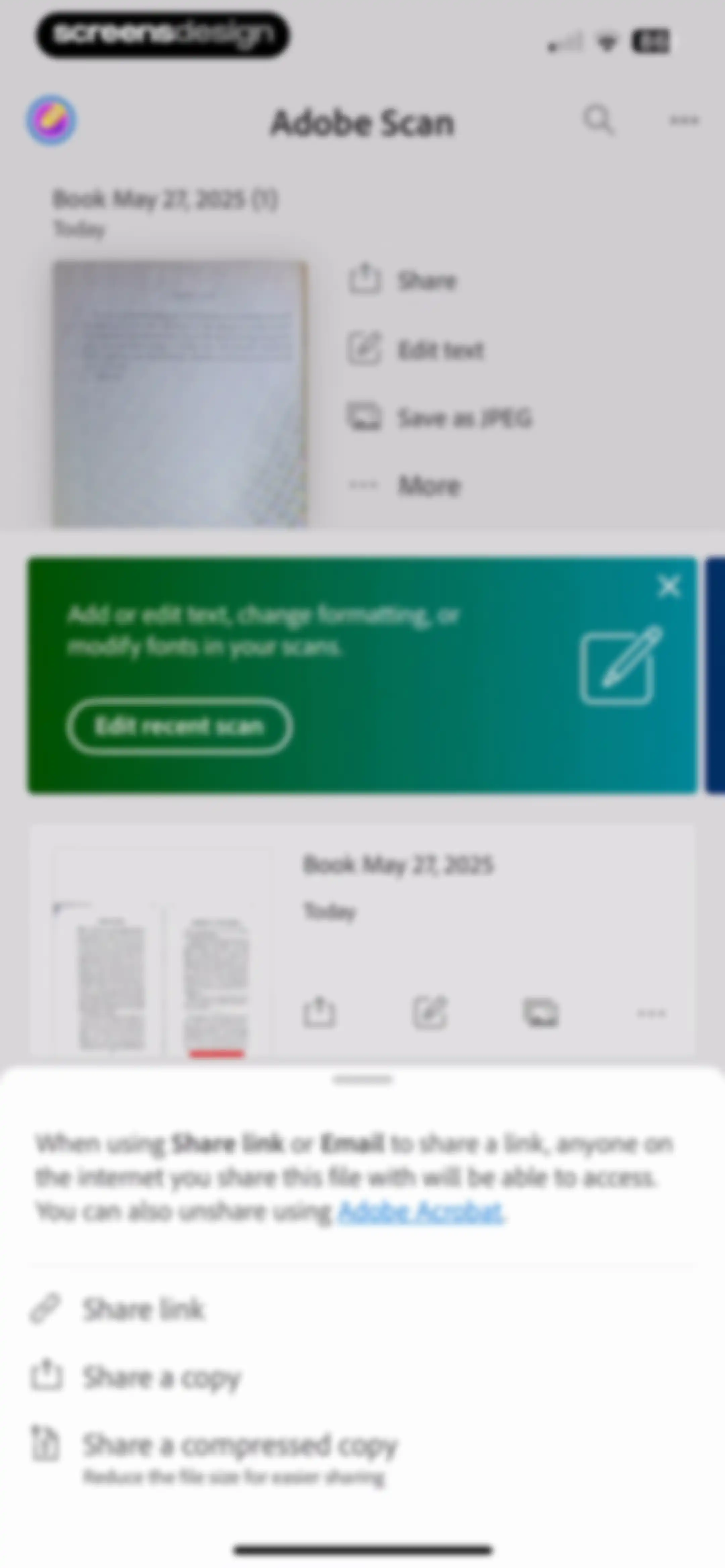 Adobe Scan: PDF & OCR Scanner screen 64
