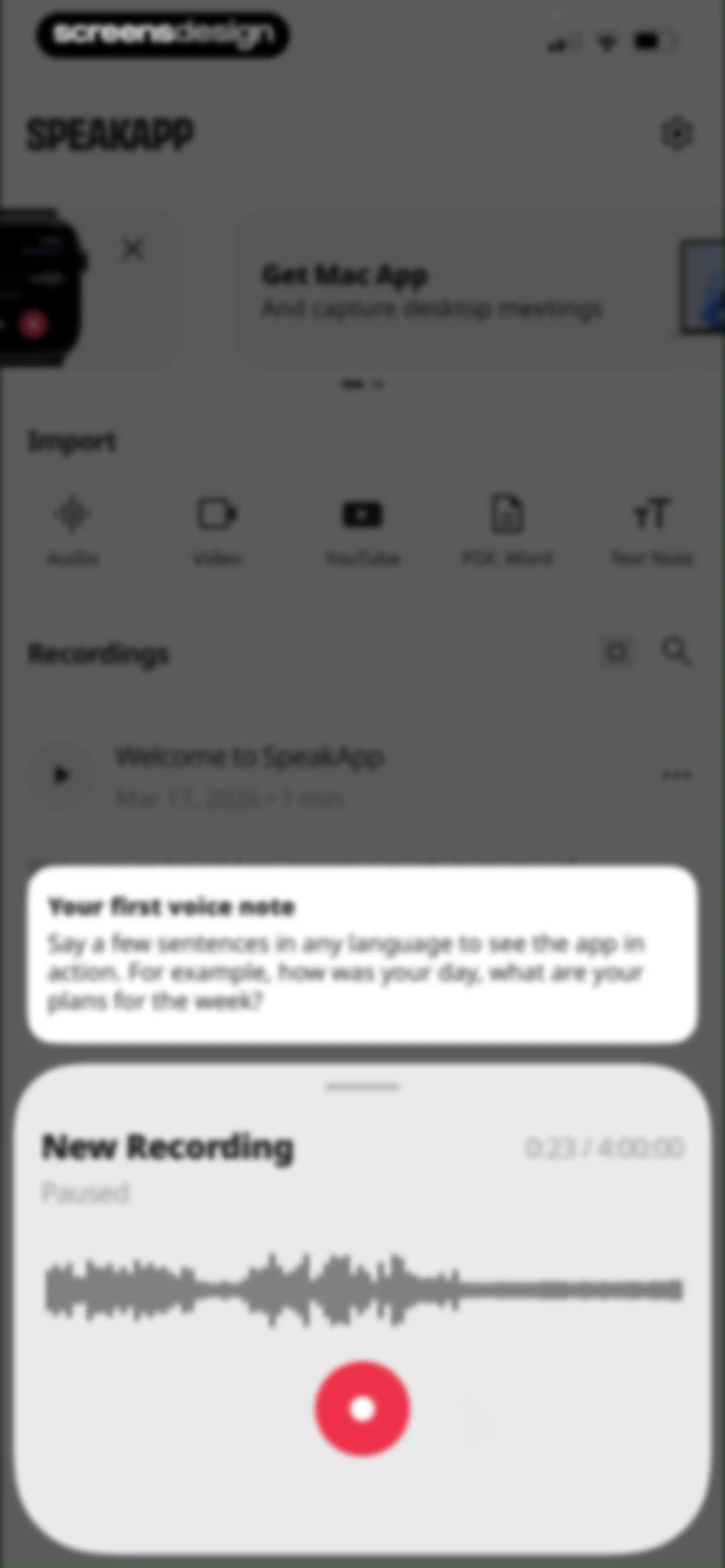 SpeakApp AI: Voice Notes screen 17