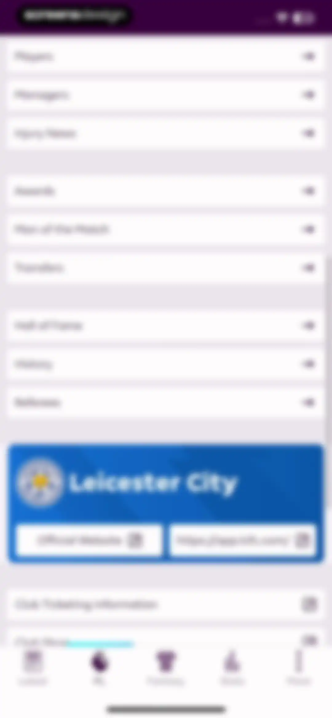 Premier League - Scores, News screen 93