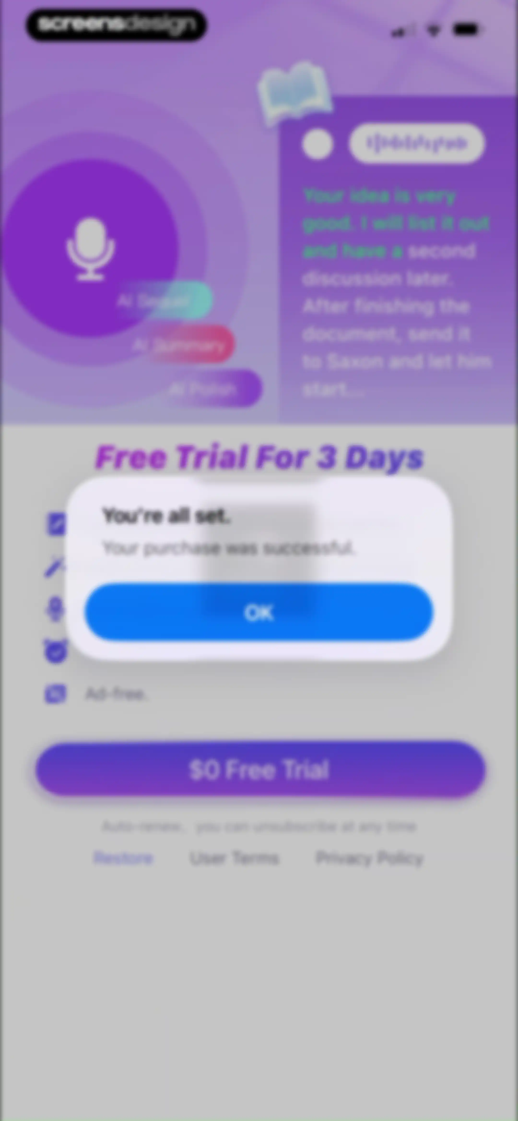 WriteSwift AI - Note Taking screen 6